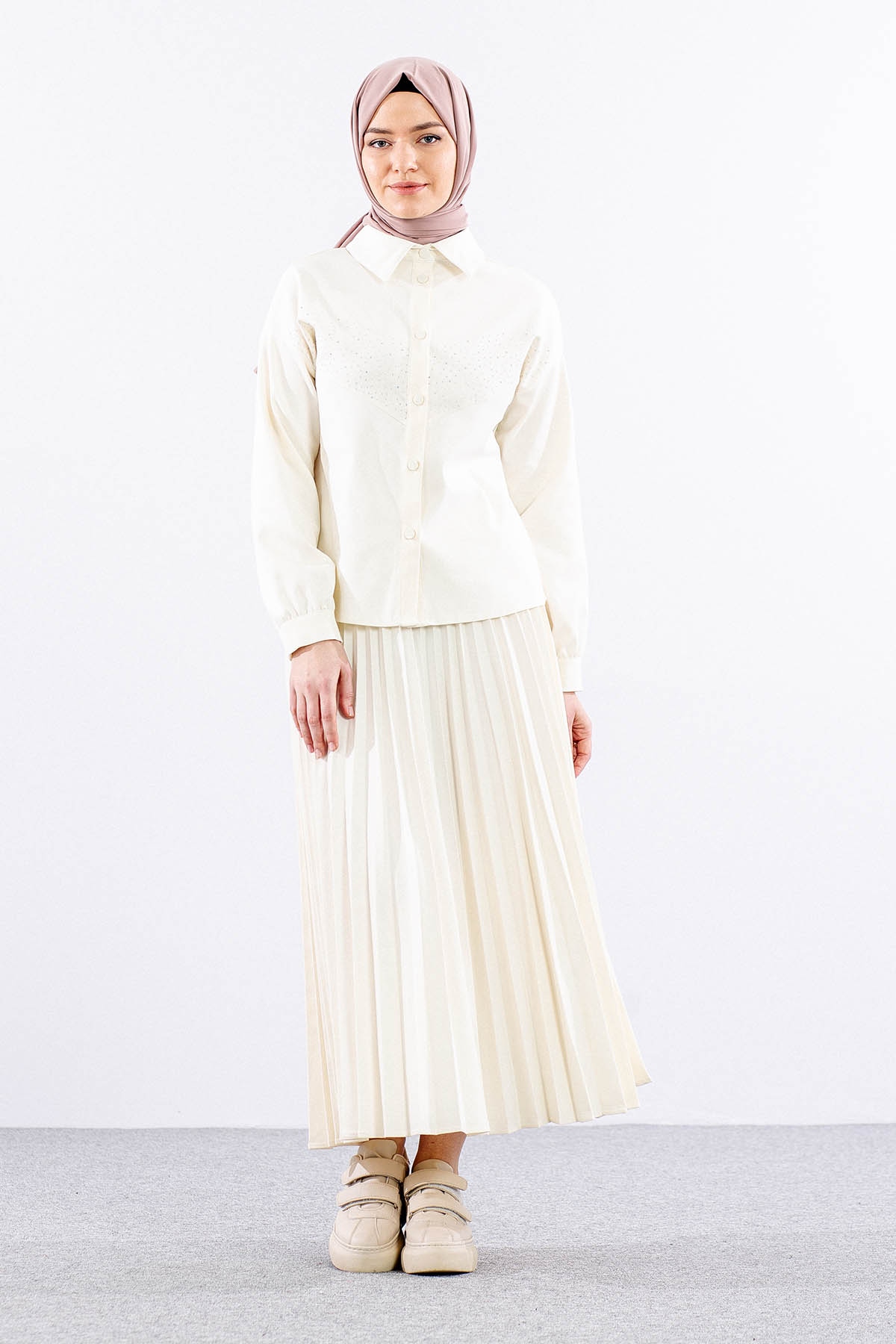 7710 E.takim 38-44 Dnm - Krem - 2