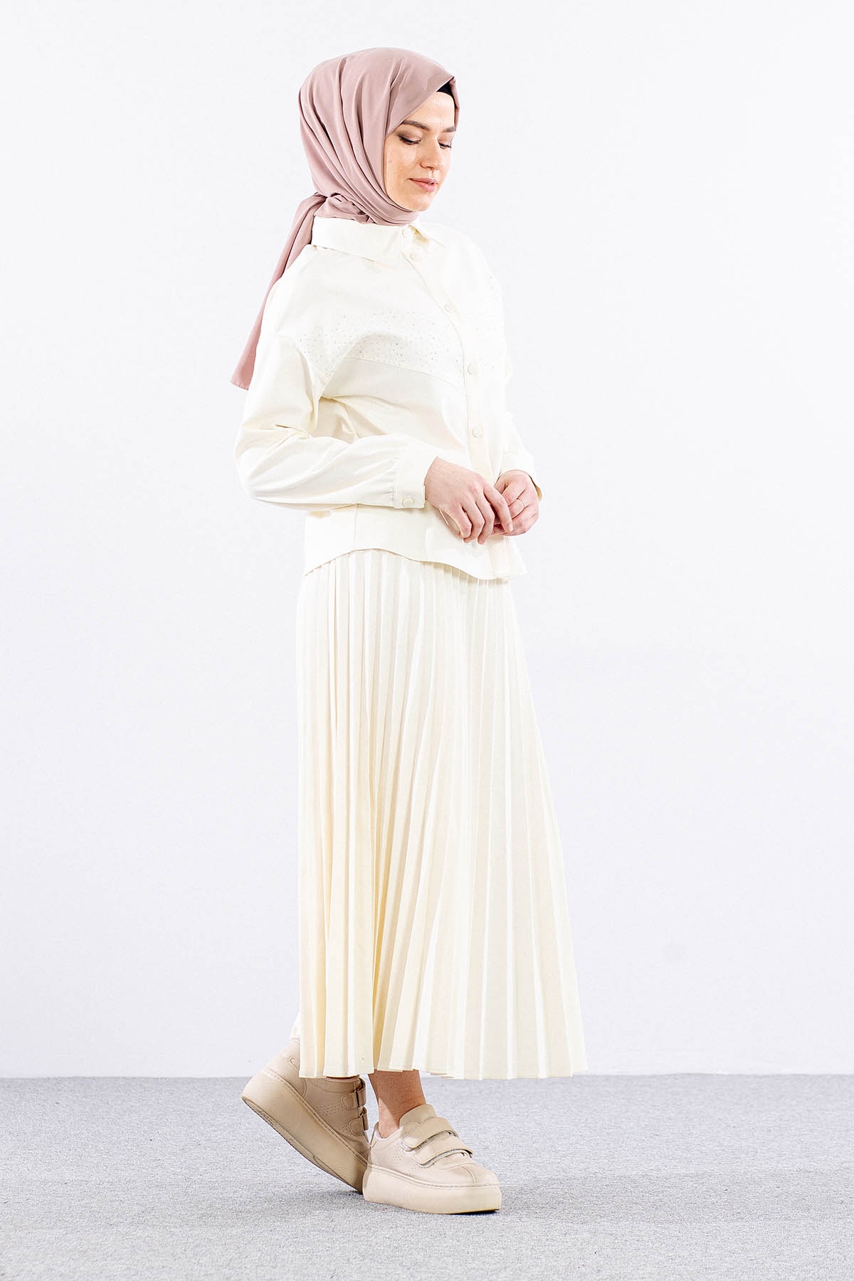 7710 E.takim 38-44 Dnm - Krem - 4