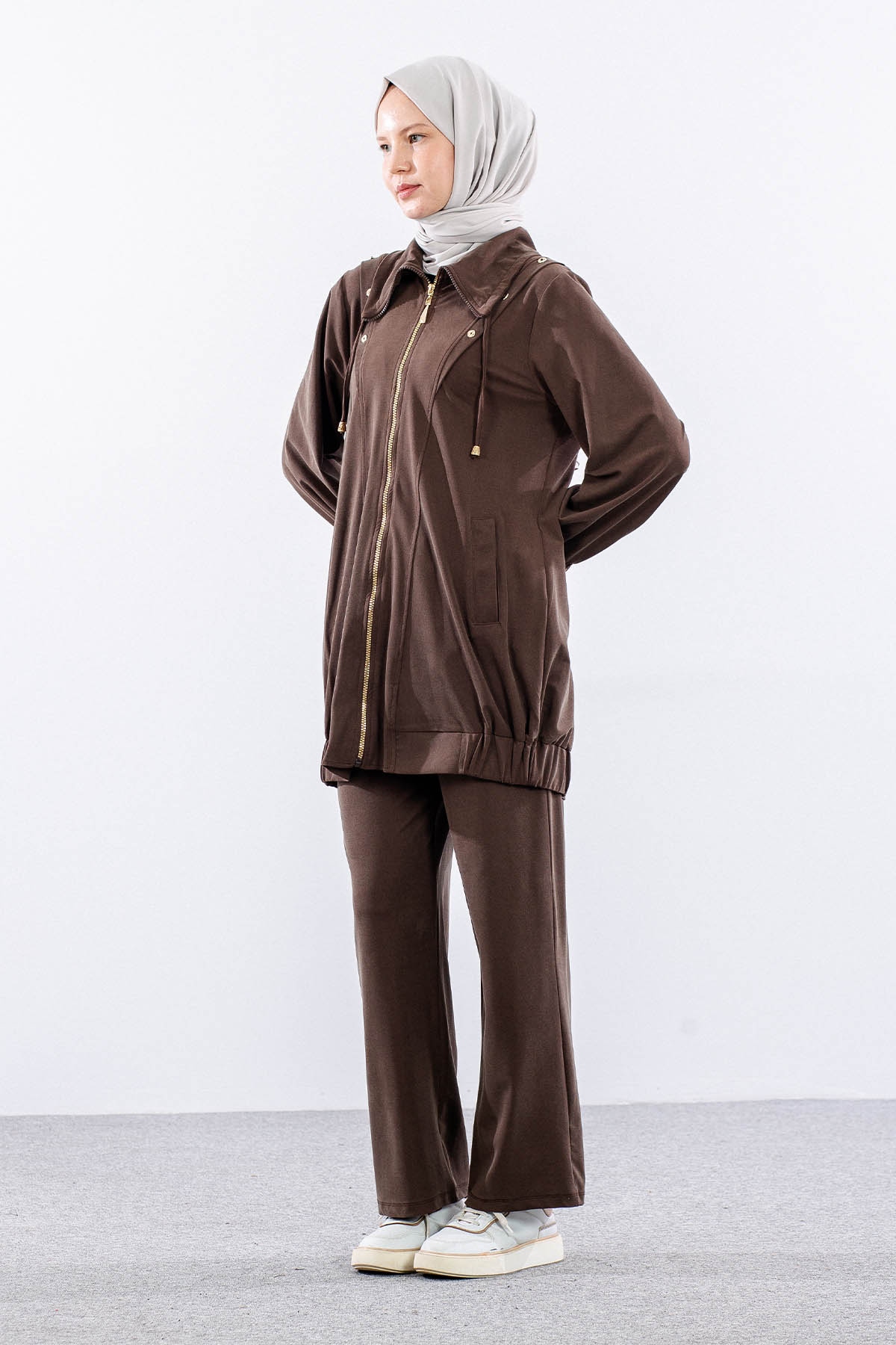 7713 Takim 38-46 Fermuar - Kahve - 3