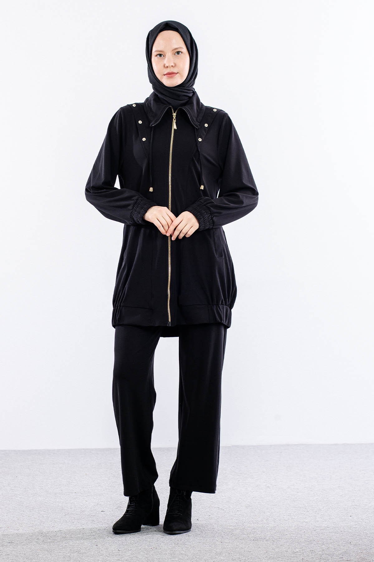 7713 Takim 38-46 Fermuar - Siyah - 1