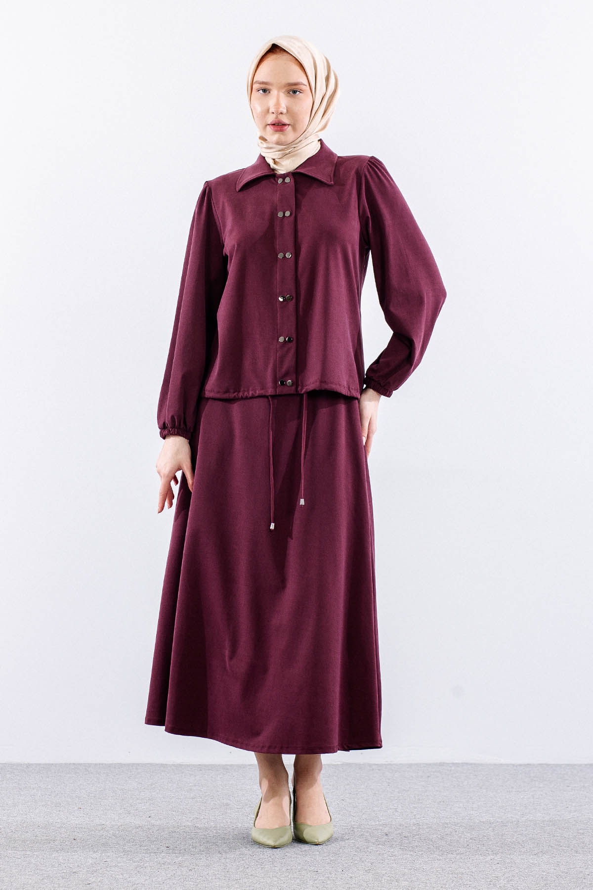 7714 E.takim 40-48 Zimba Detay - Bordo - 1