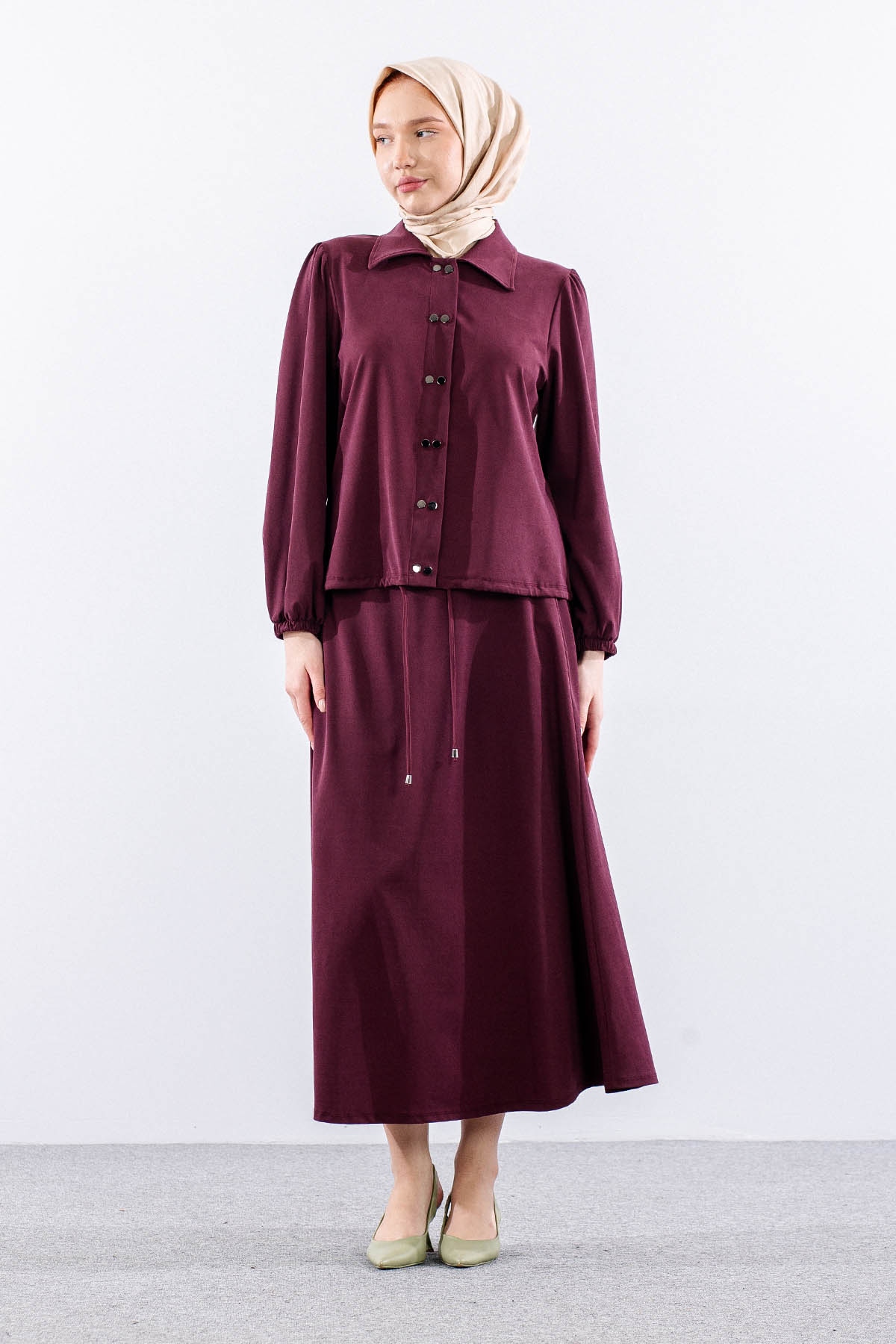 7714 E.takim 40-48 Zimba Detay - Bordo - 2