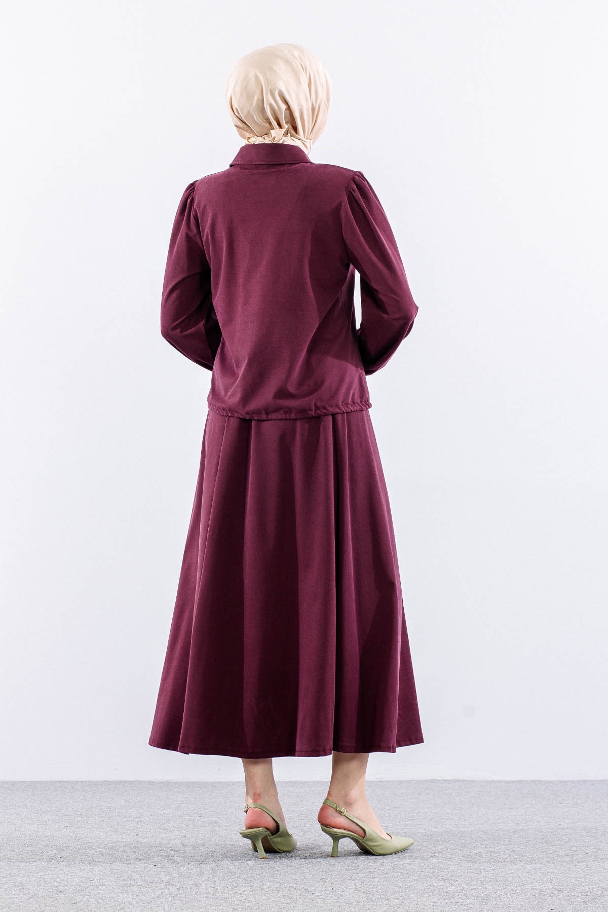 7714 E.takim 40-48 Zimba Detay - Bordo - 5