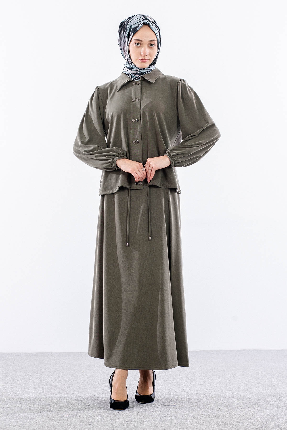 7714 E.takim 40-48 Zimba Detay - Haki - 1