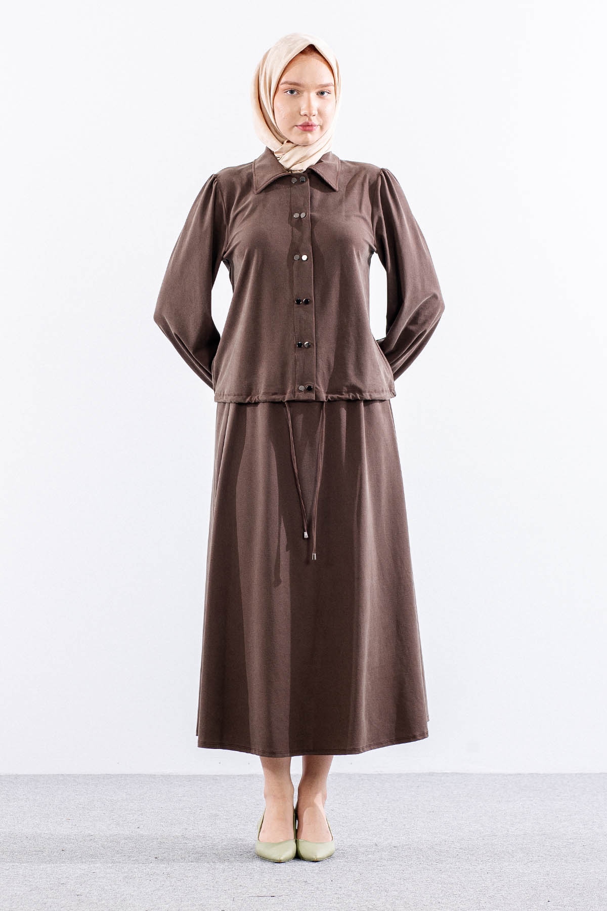 7714 E.takim 40-48 Zimba Detay - Kahve - 1