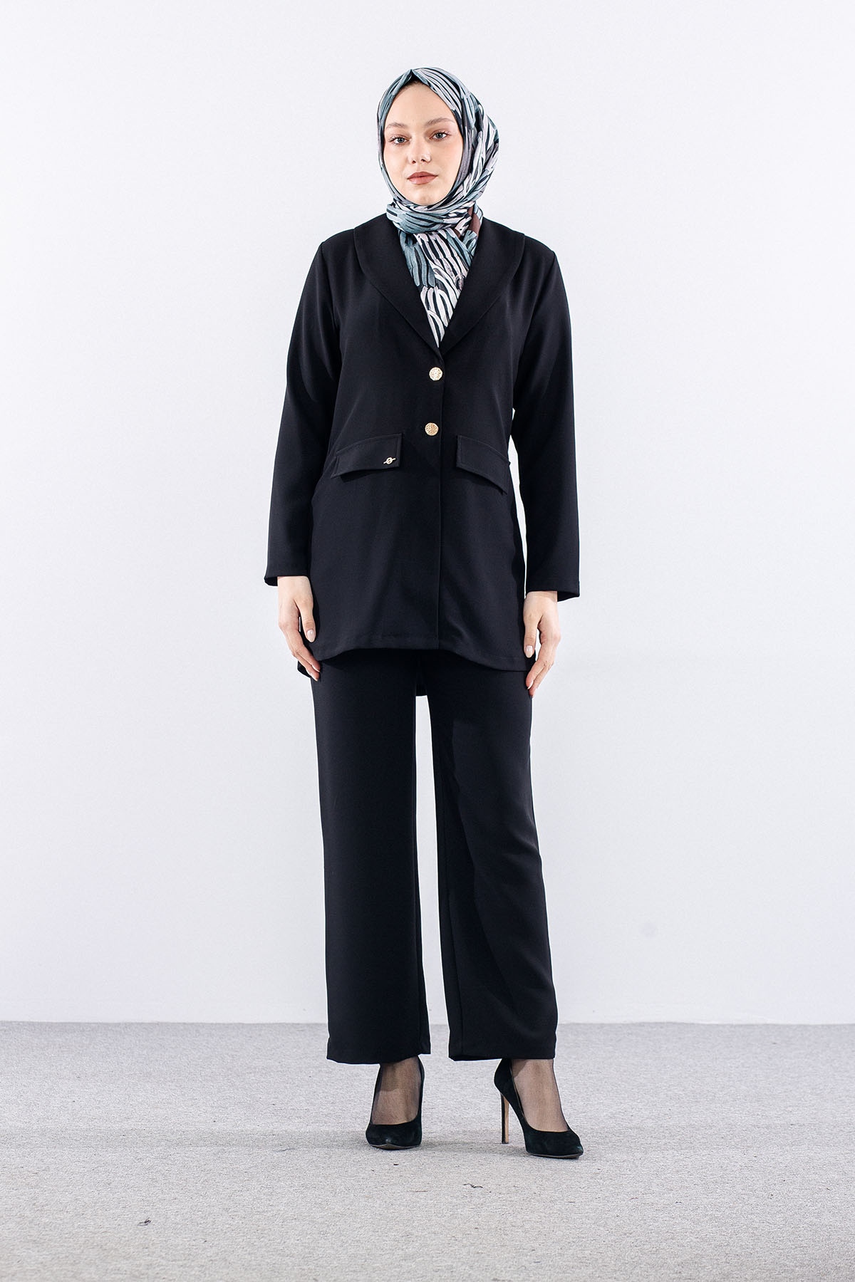 7726 Takim 40-48 Blazer Ckt - Siyah - 1