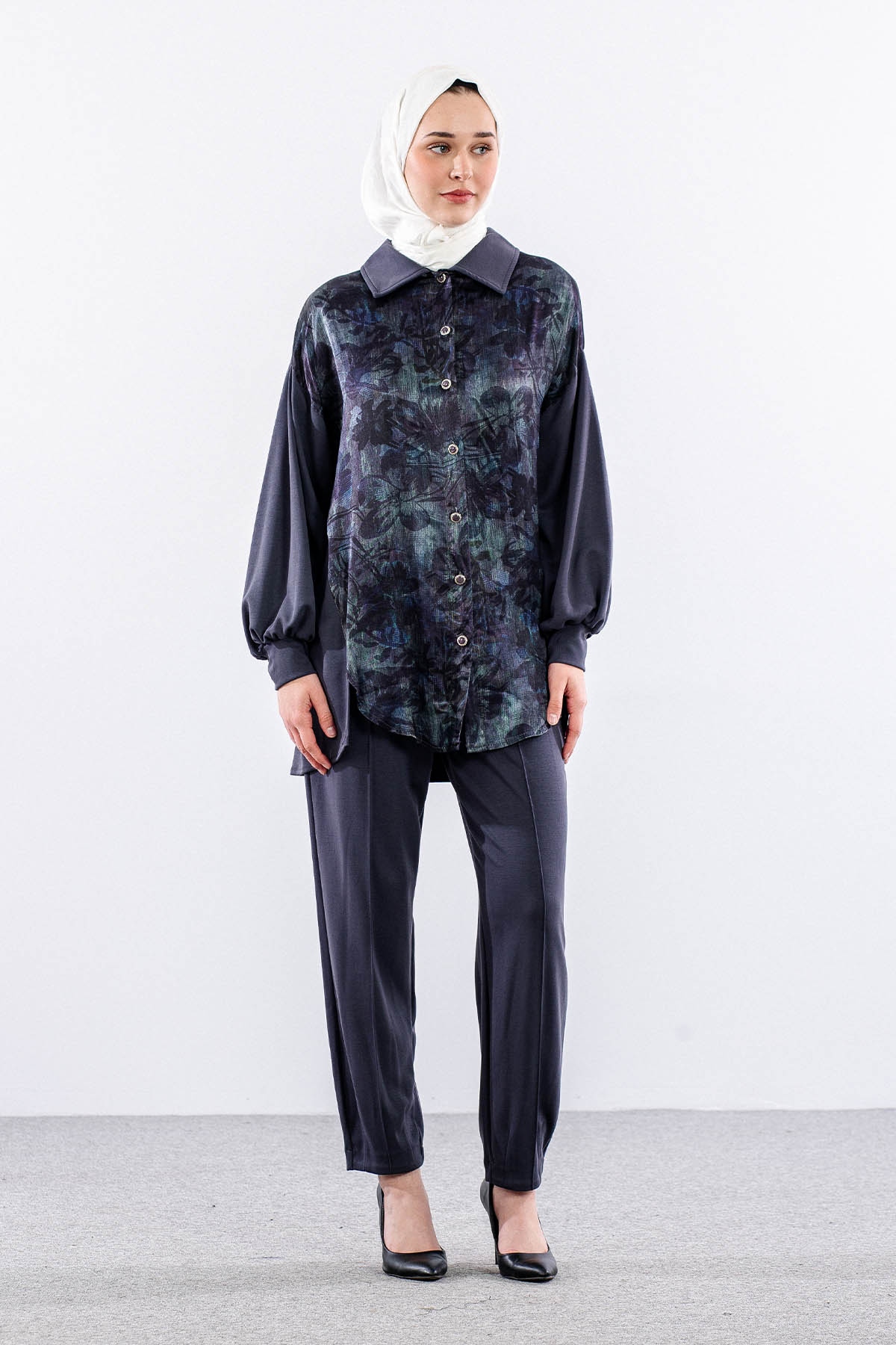 7727 Takim 38-40-42 Desen - Antrasit - 2