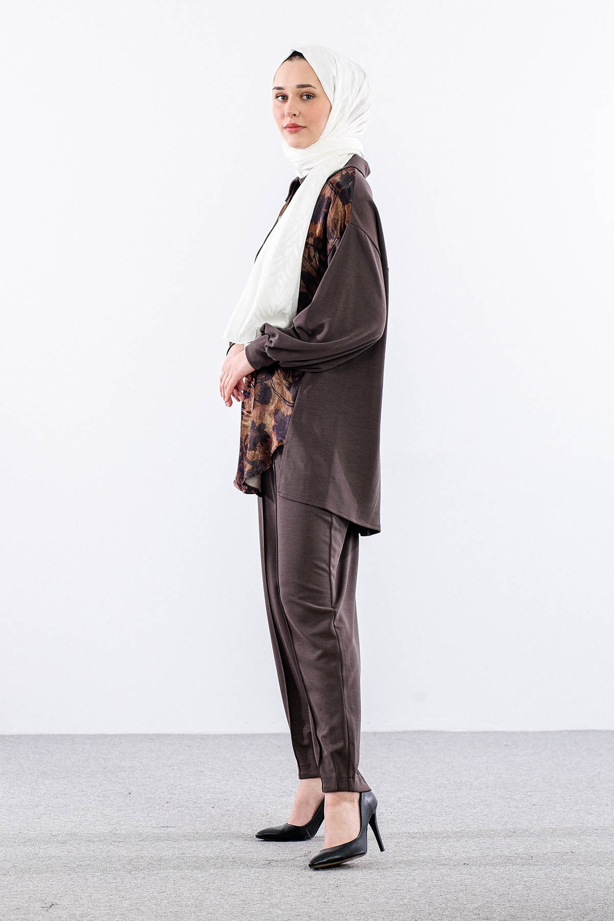 7727 Takim 38-40-42 Desen - Kahve - 3