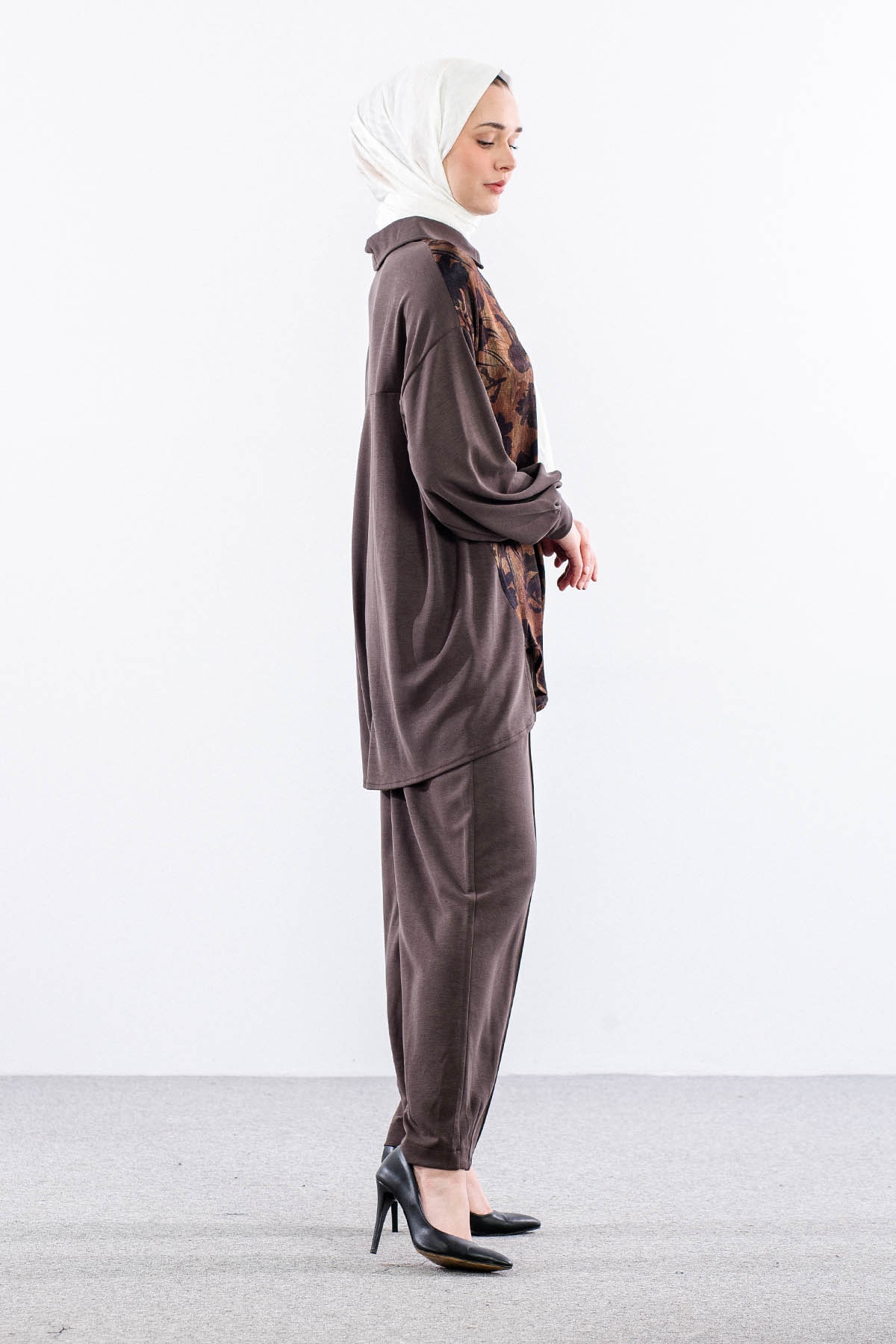 7727 Takim 38-40-42 Desen - Kahve - 4