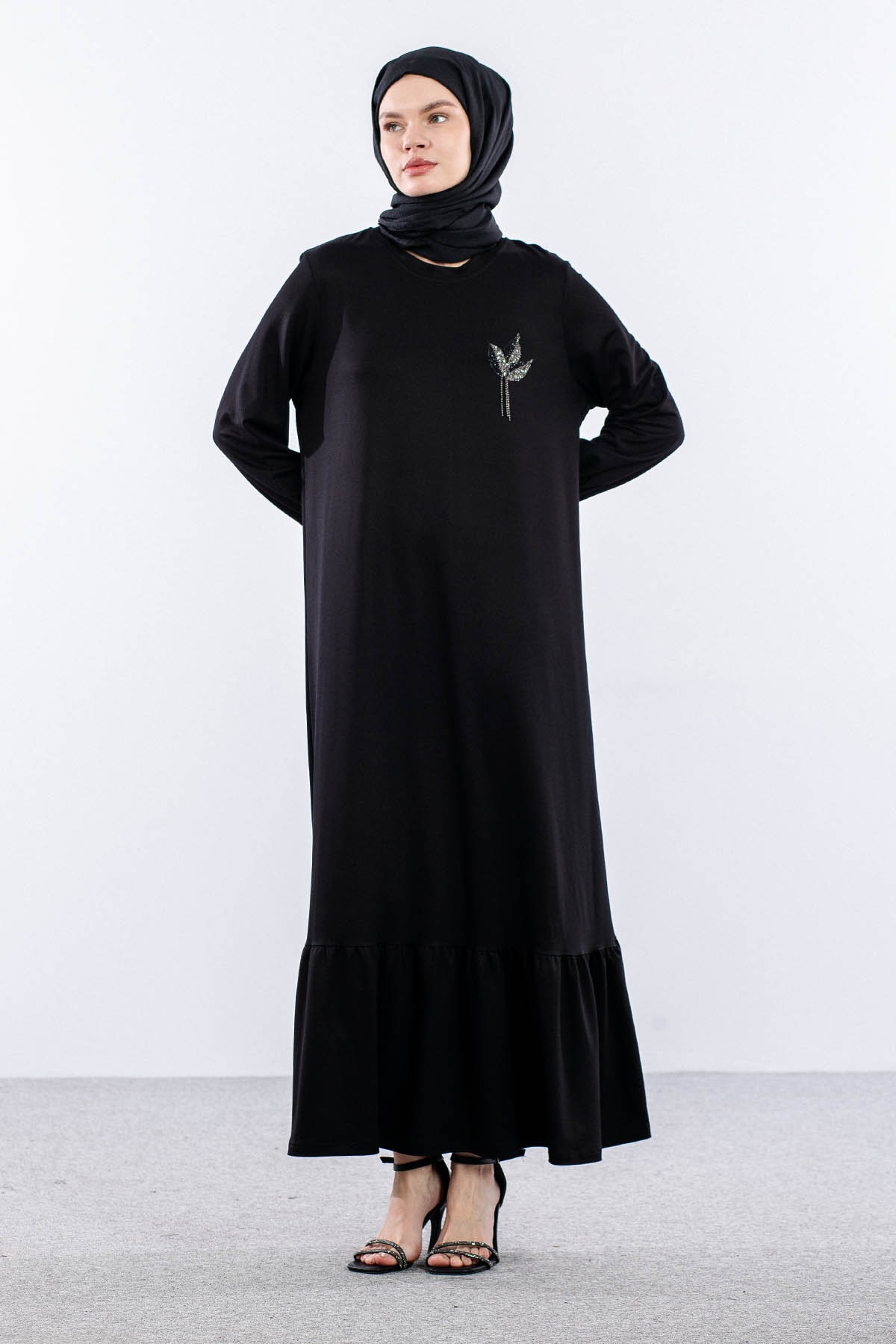 7991 Elbise 3-4-5-6-7 - Siyah - 2