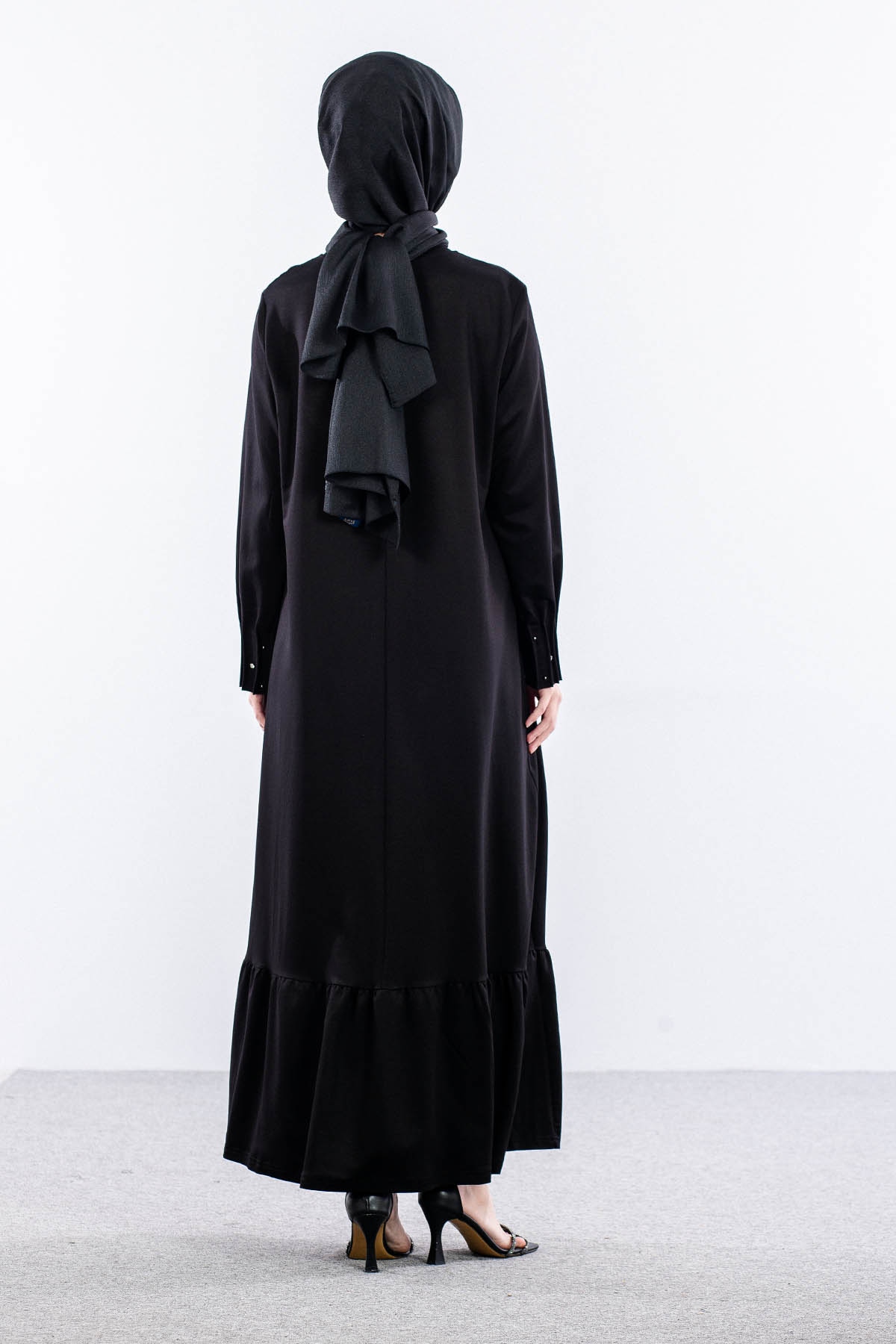 7991 Elbise 3-4-5-6-7 - Siyah - 5