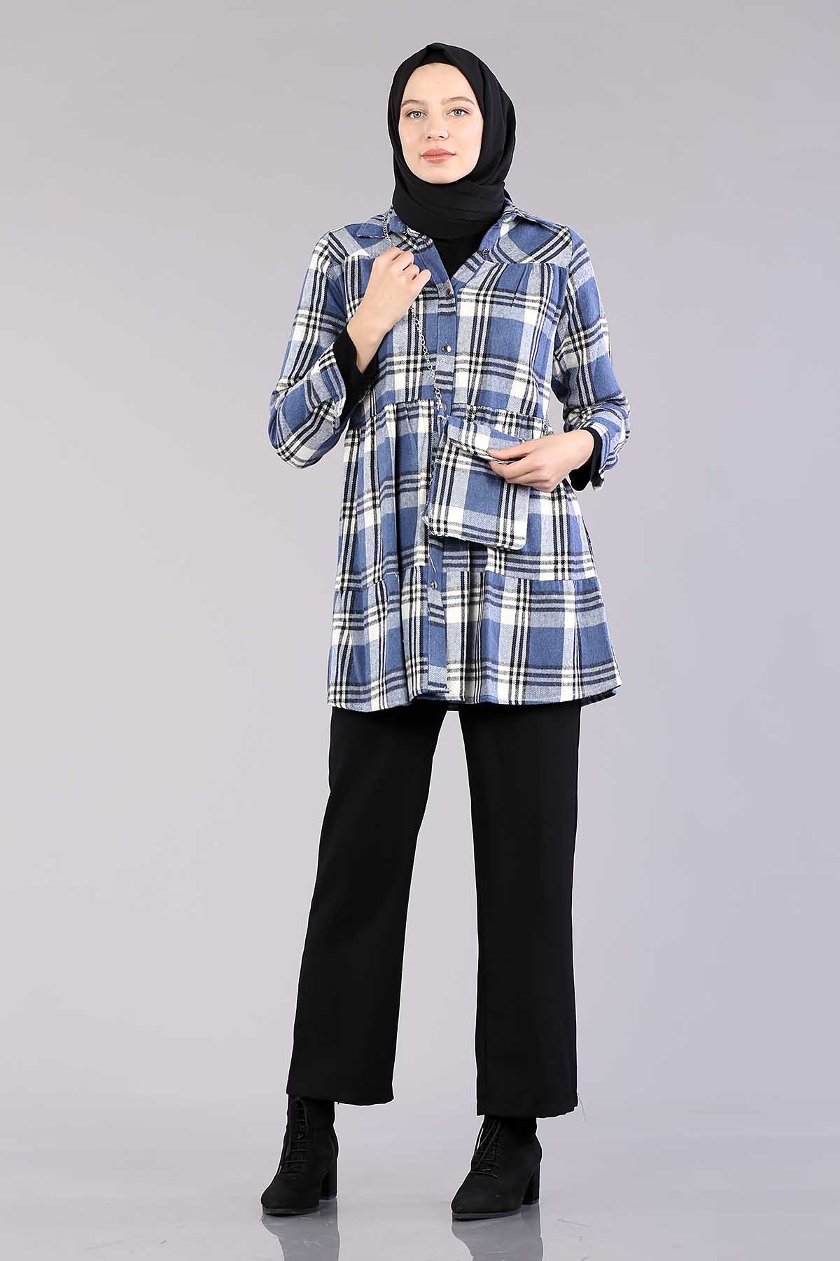 8058 Oduncu Gömlek 38-44 - Lacivert - 1