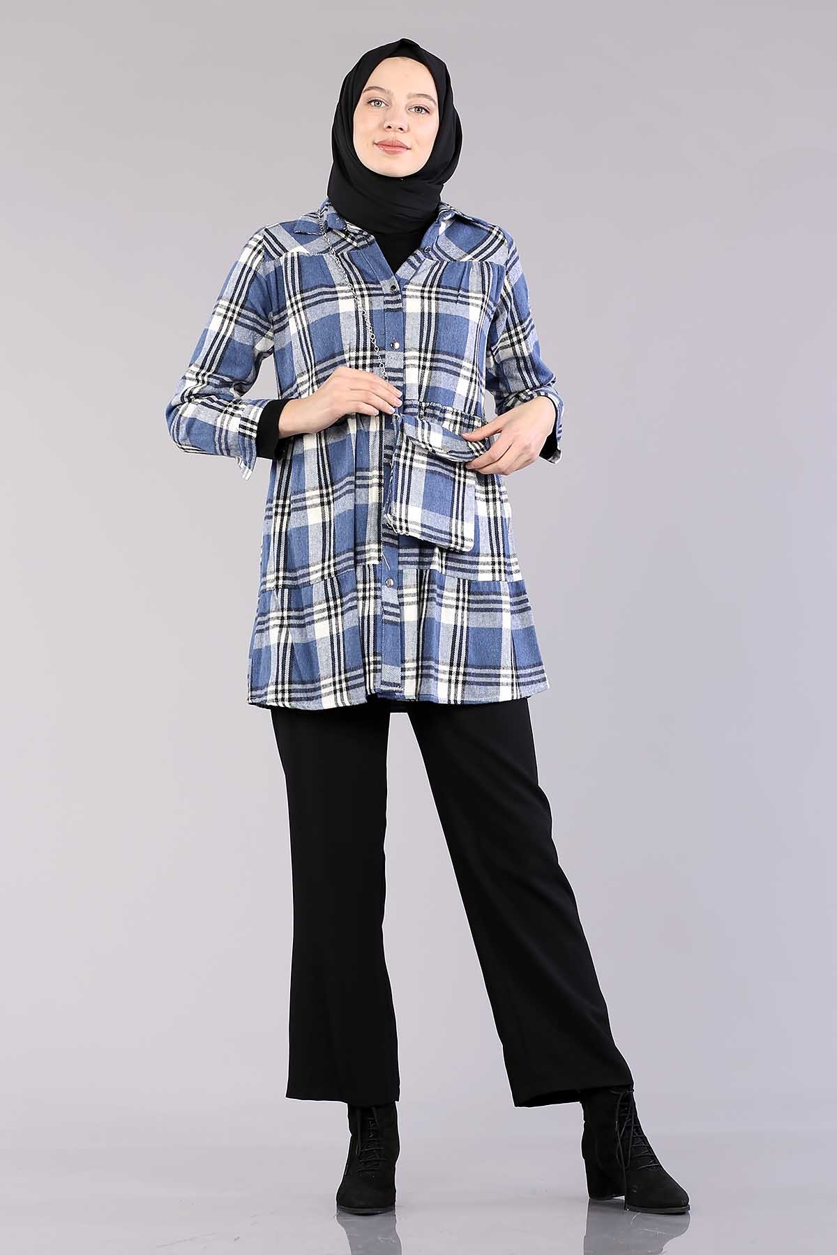 8058 Oduncu Gömlek 38-44 - Lacivert - 2