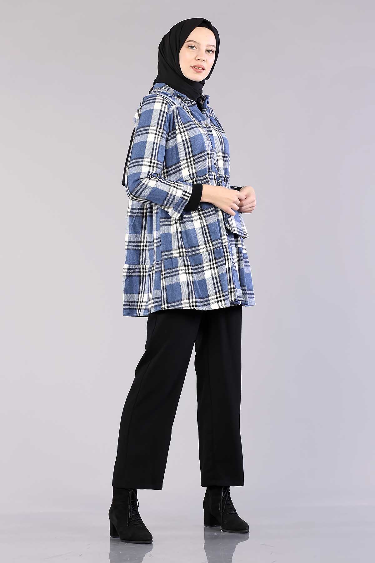 8058 Oduncu Gömlek 38-44 - Lacivert - 3