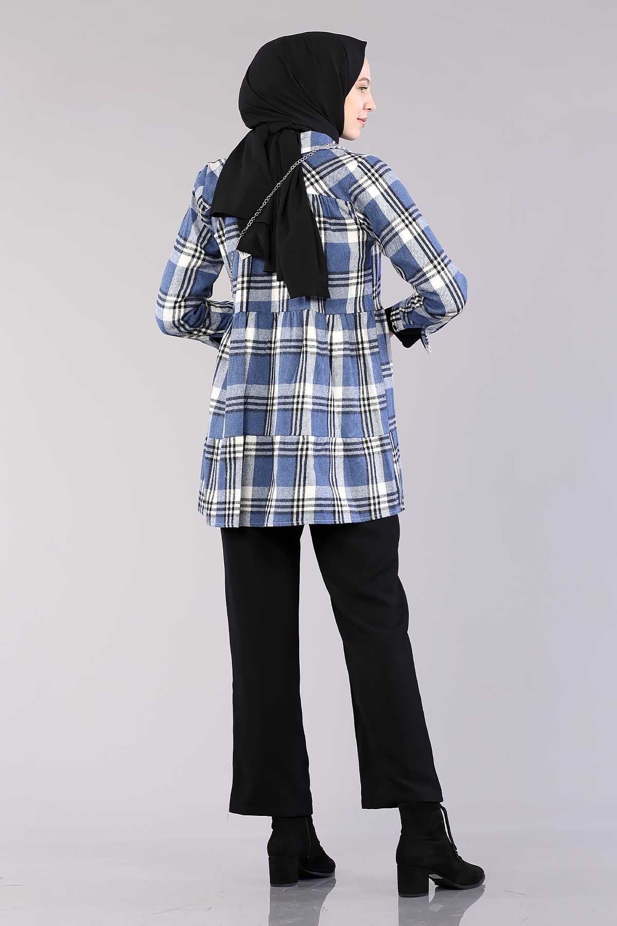 8058 Oduncu Gömlek 38-44 - Lacivert - 4