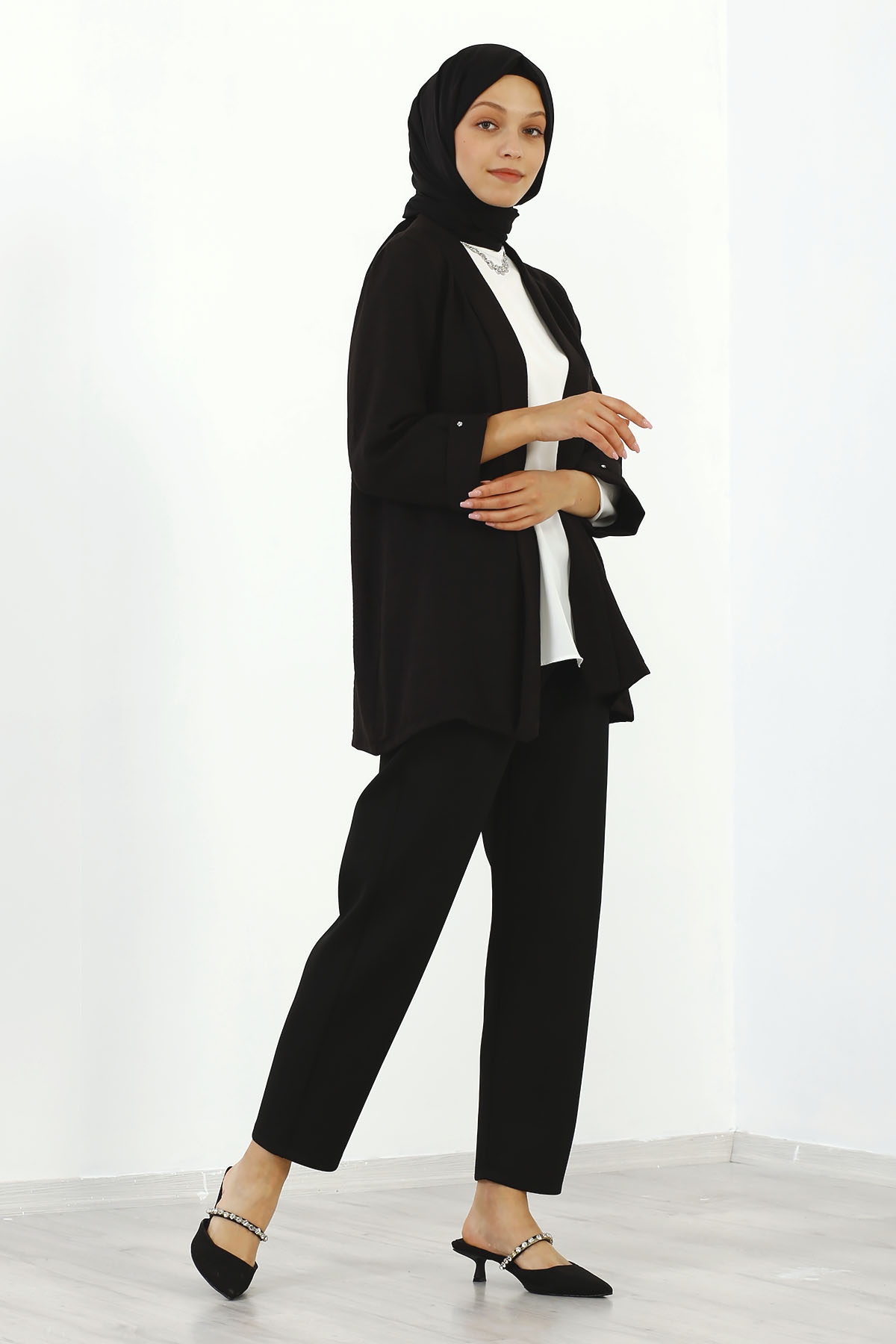 8152 Bluz Ceket 40-48 - Siyah - 1