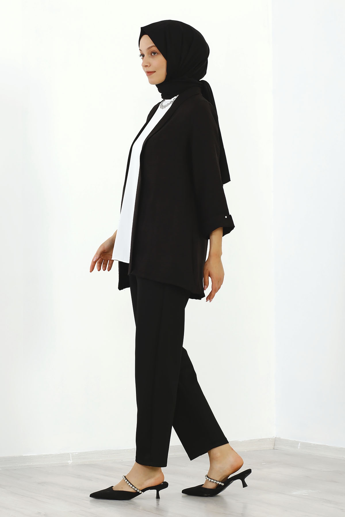 8152 Bluz Ceket 40-48 - Siyah - 4