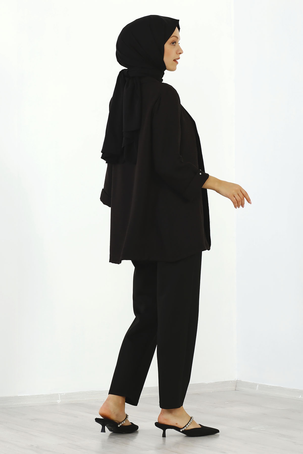 8152 Bluz Ceket 40-48 - Siyah - 5