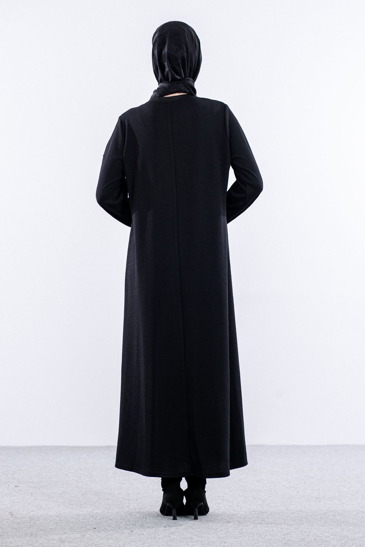 8191 Elbise 3-4-5-6 - Siyah - 5