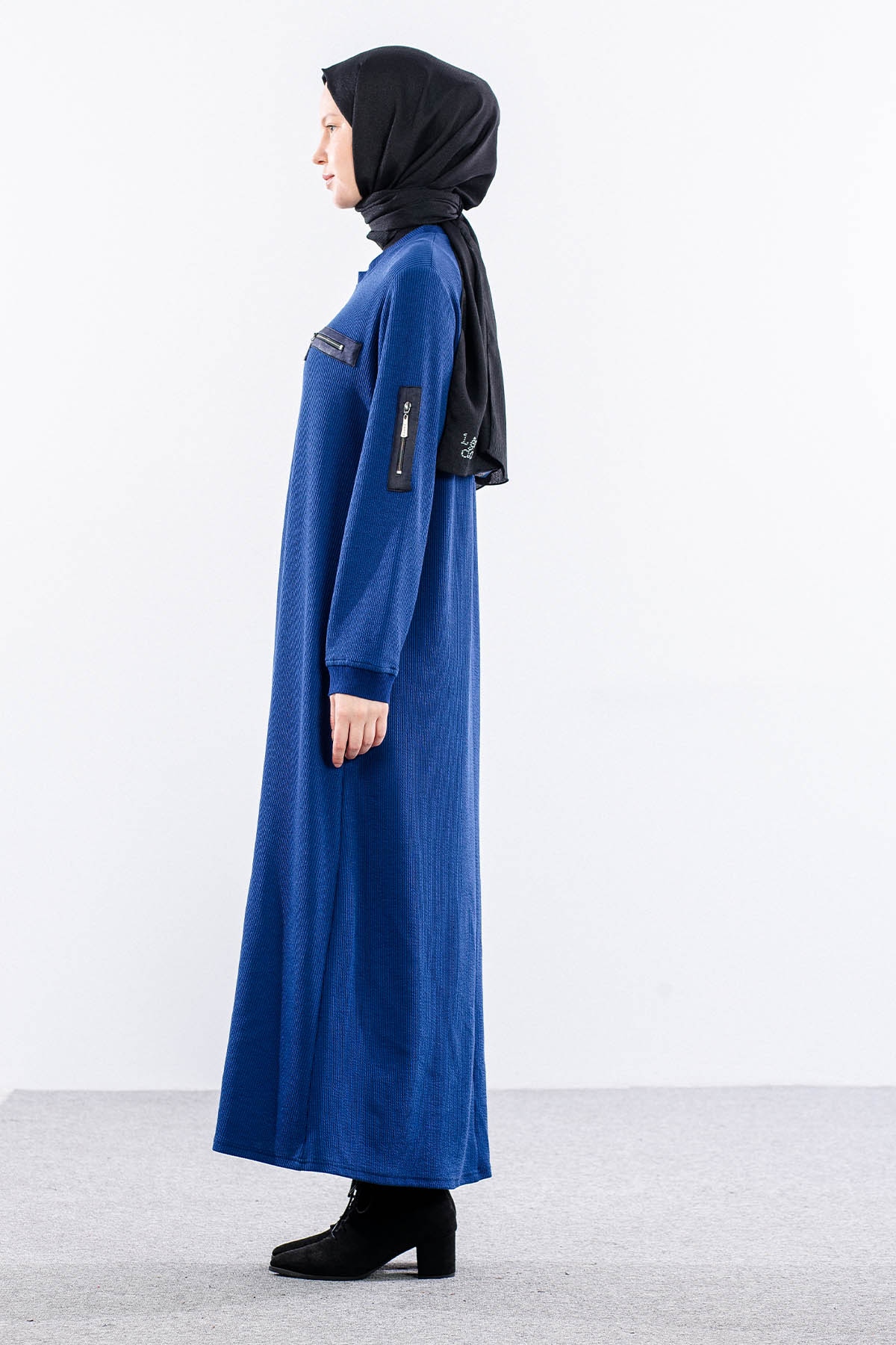 8191 Elbise 3-4-5-6 Triko Kumas - Sax - 4