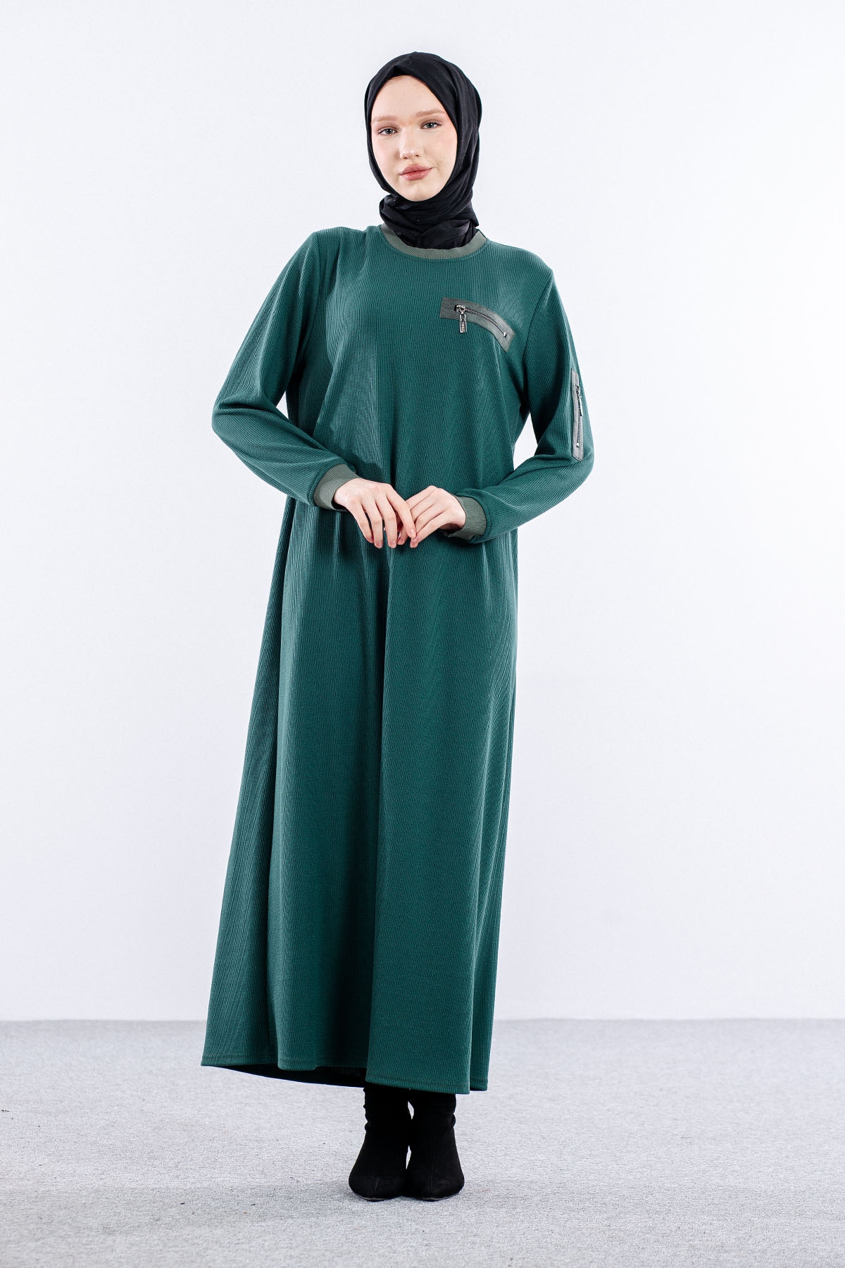 8191 Elbise 3-4-5-6 - Yesil - 1