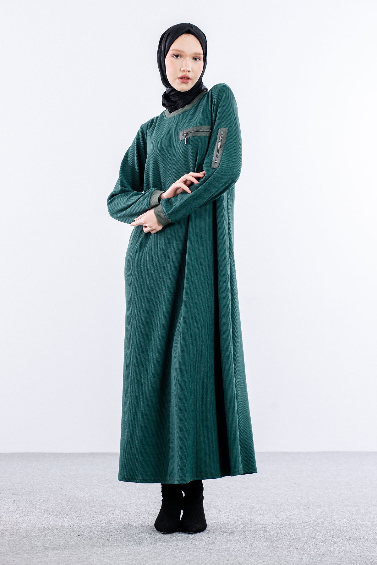 8191 Elbise 3-4-5-6 - Yesil - 2