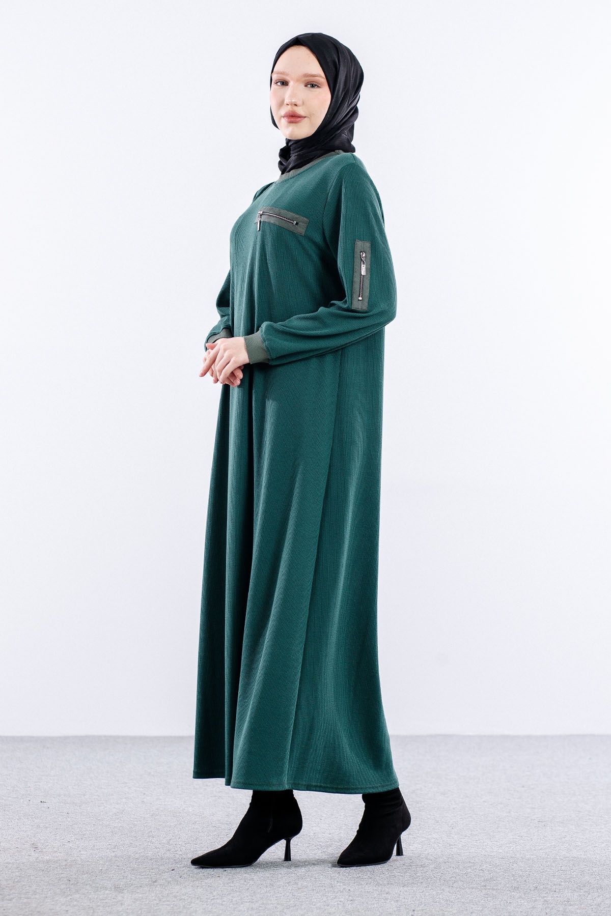 8191 Elbise 3-4-5-6 - Yesil - 3