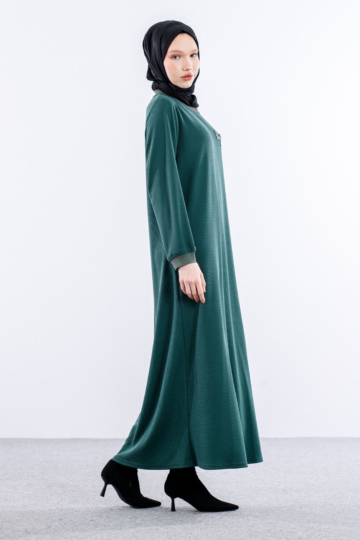 8191 Elbise 3-4-5-6 - Yesil - 5