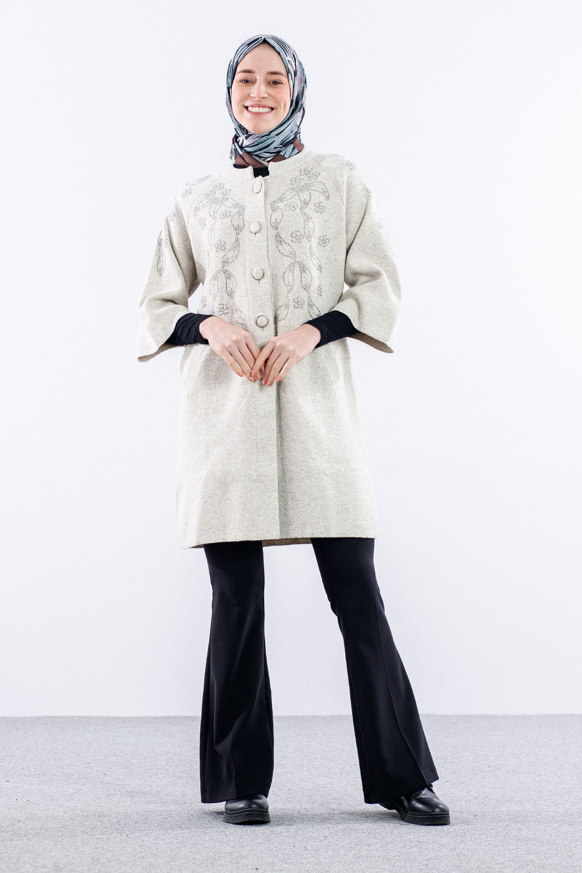 8203.01 örme Ceket L-2xl - Ekru - 2