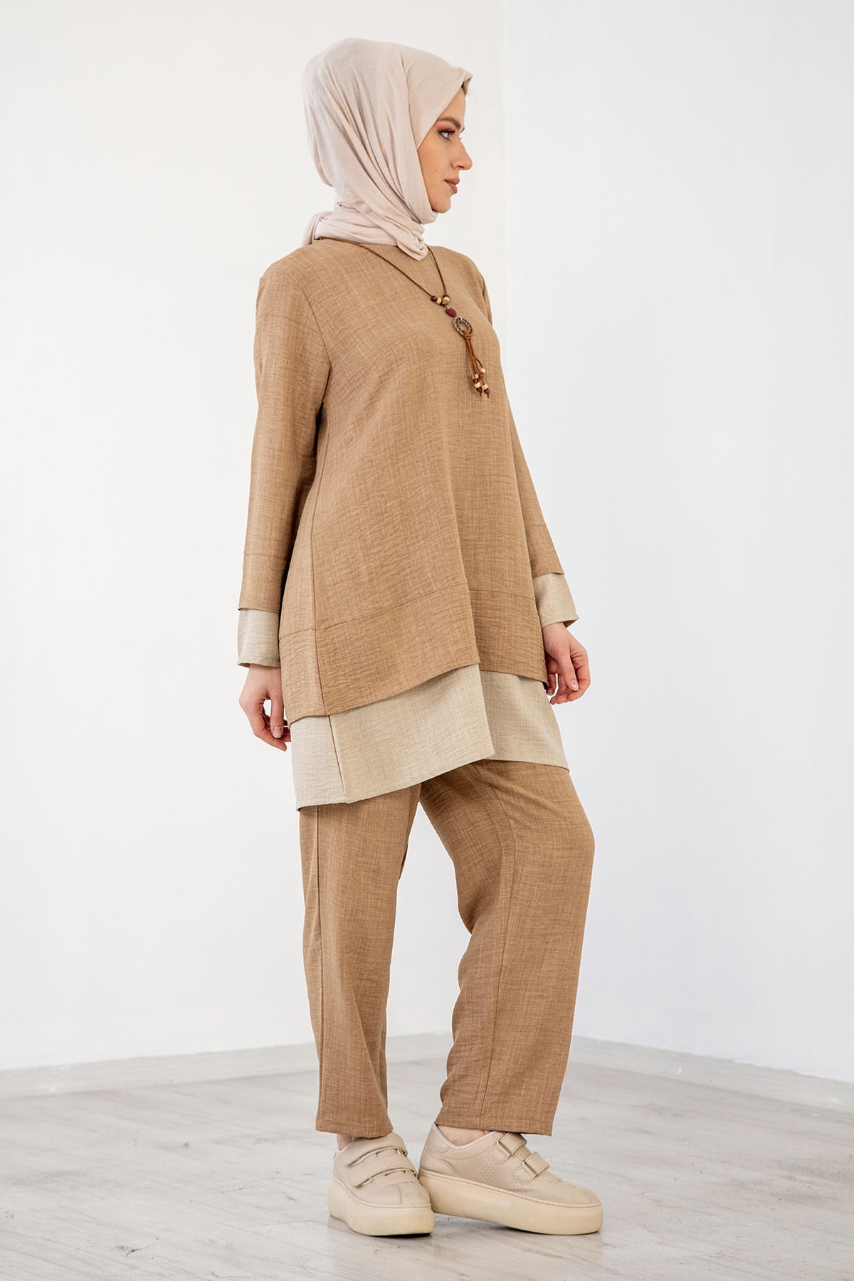 8213 Takim 44-50 - Bej - 4