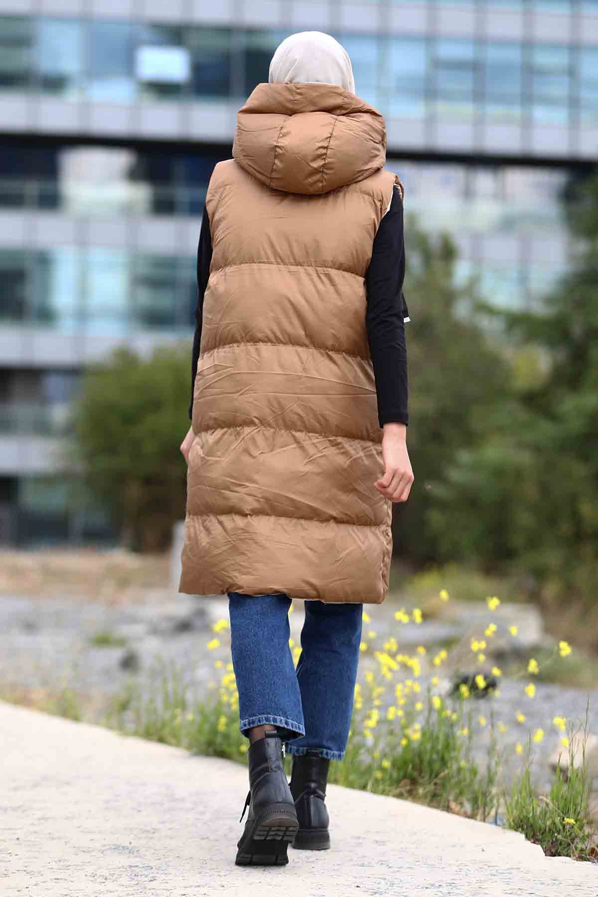 Çift Taraflı Yelek Camel - 6