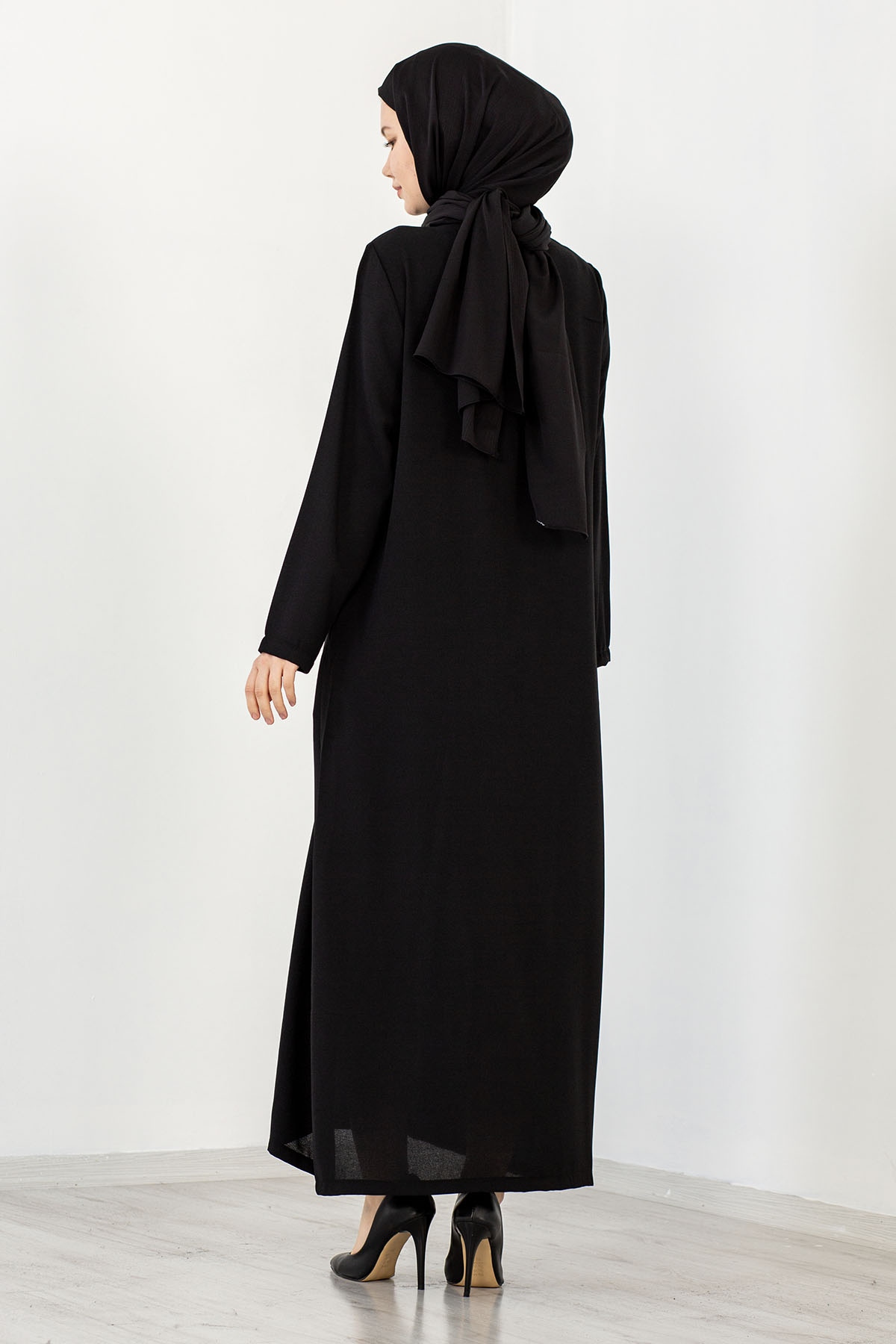 8248 Elbise 44-52 - Siyah - 3