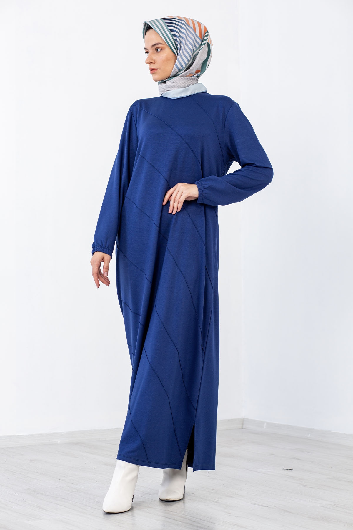 8290 Elbise 44-52 çima - Sax - 1