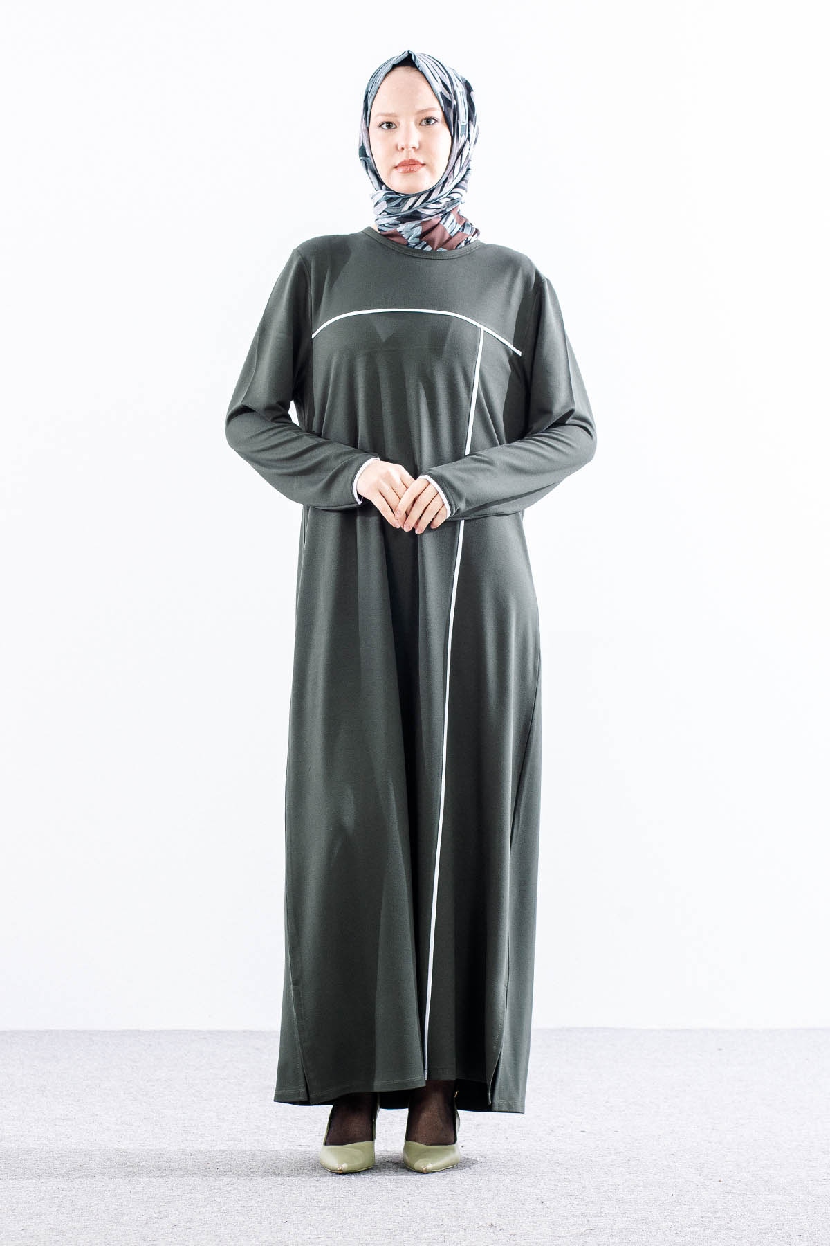 8307 Elbi̇se 44-52 Biye Detay - Haki - 1