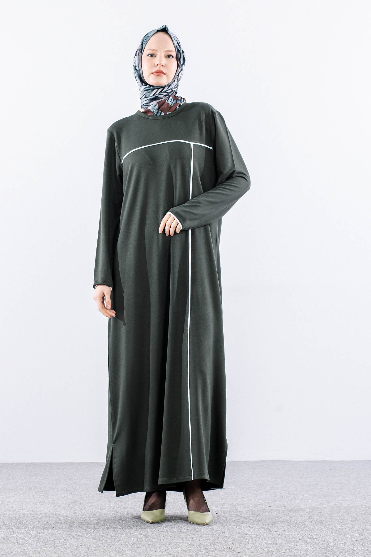 8307 Elbi̇se 44-52 Biye Detay - Haki - 2