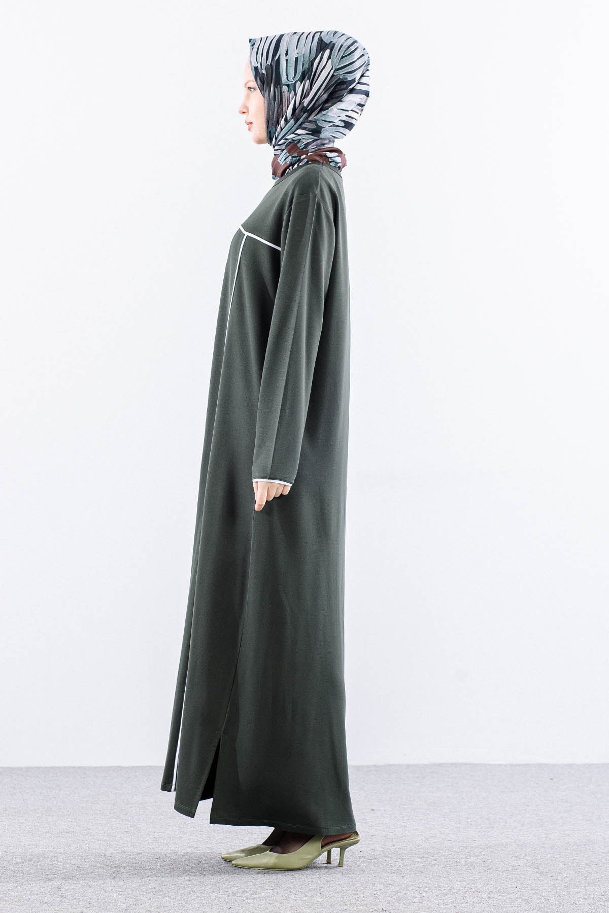 8307 Elbi̇se 44-52 Biye Detay - Haki - 4