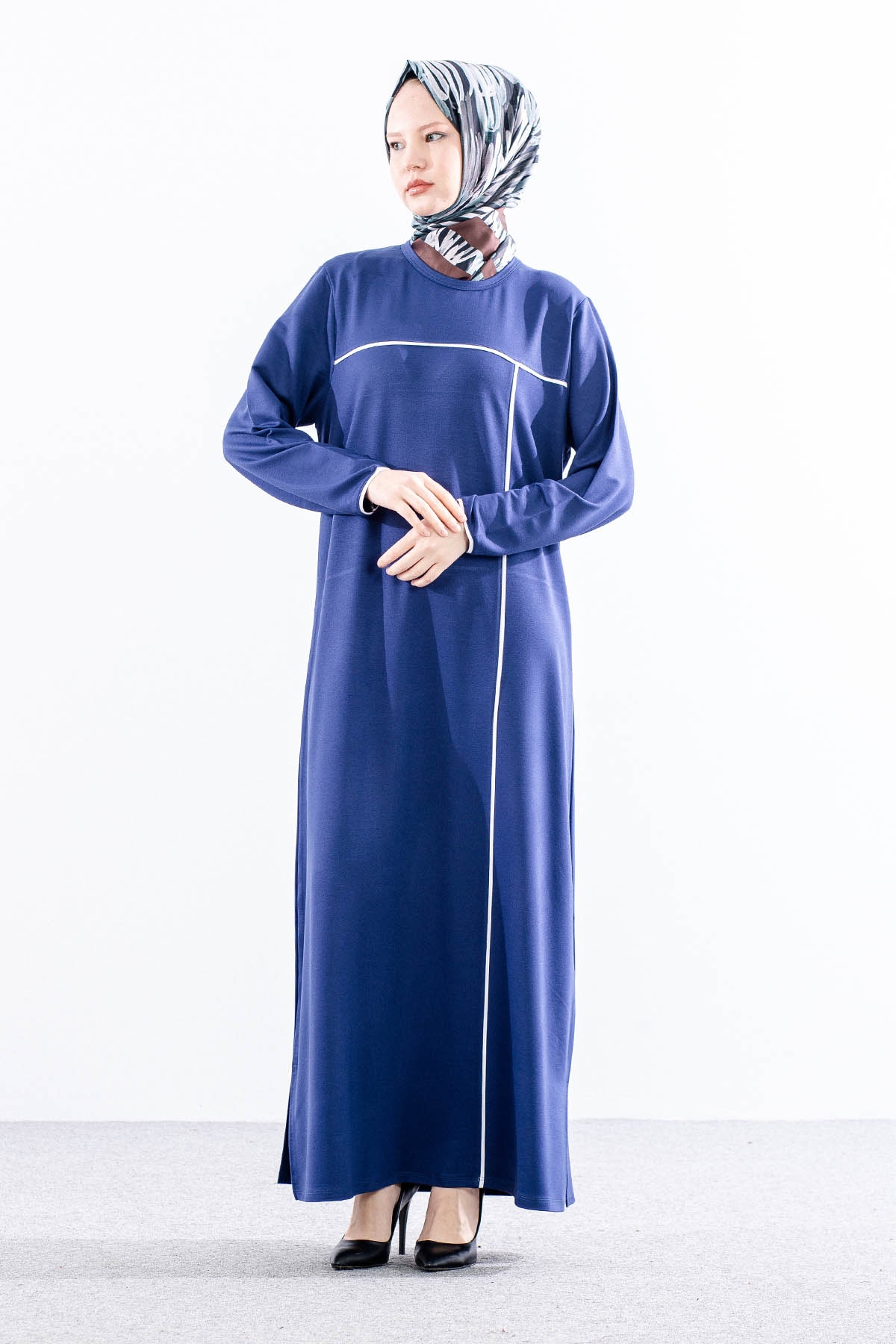 8307 Elbi̇se 44-52 Biye Detay - Indigo - 1