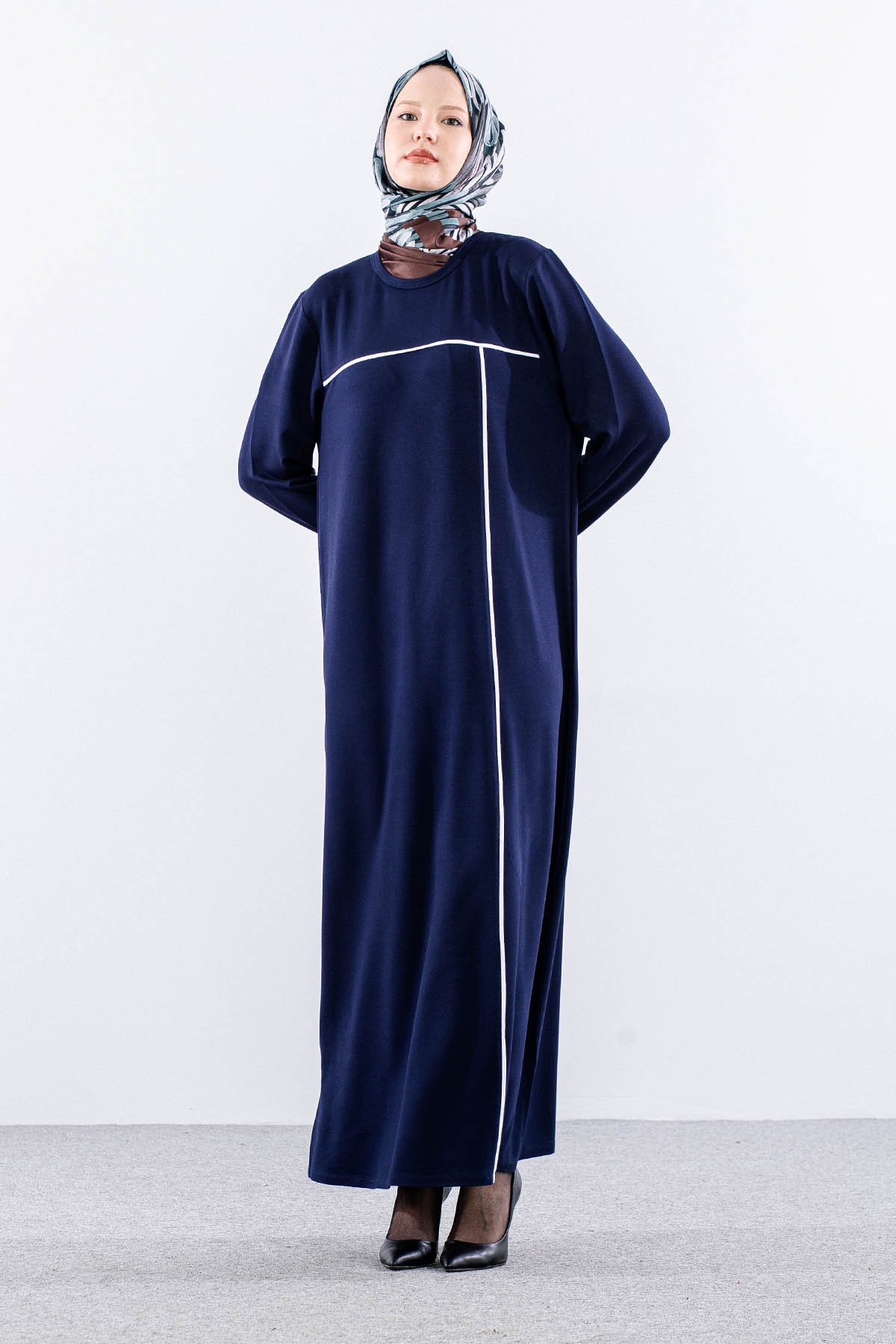 8307 Elbi̇se 44-52 Biye Detay - Lacivert - 3