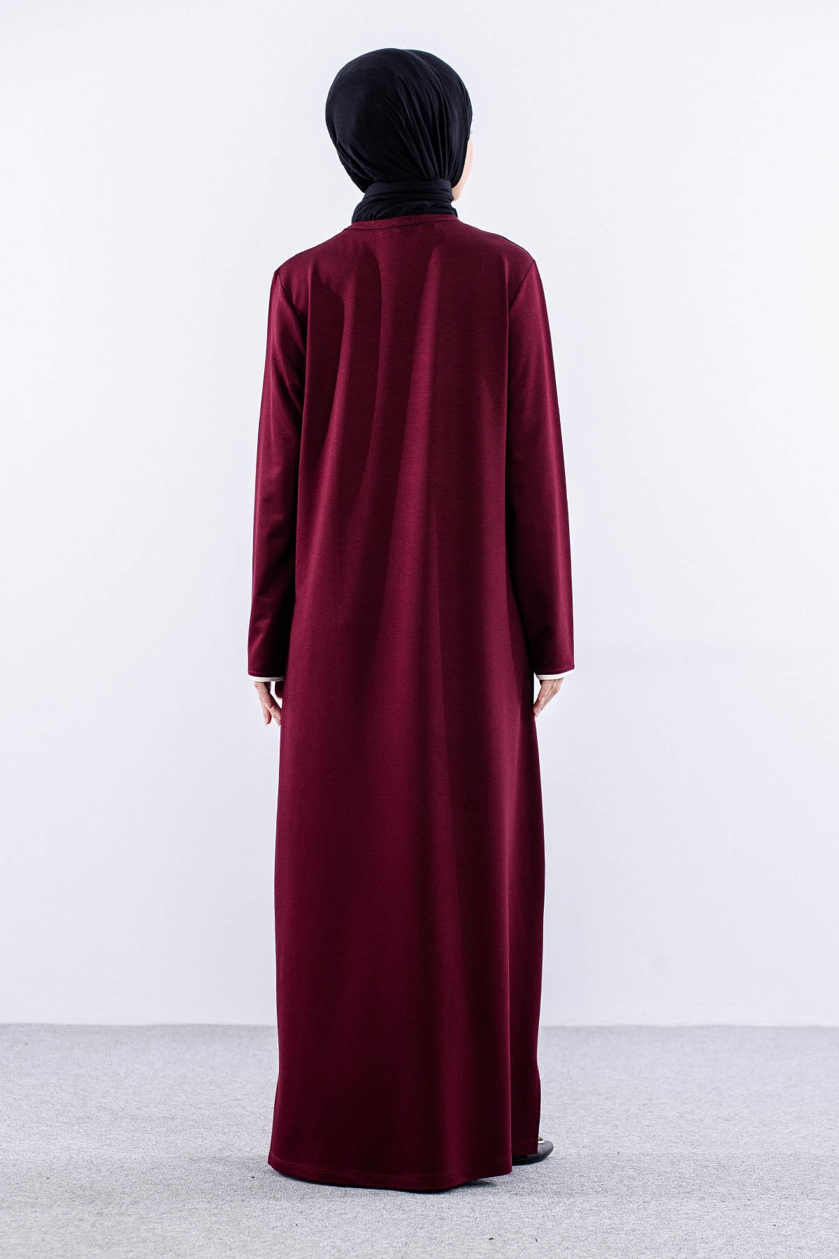 8307 Spor Elbise 44-52 - Bordo - 5
