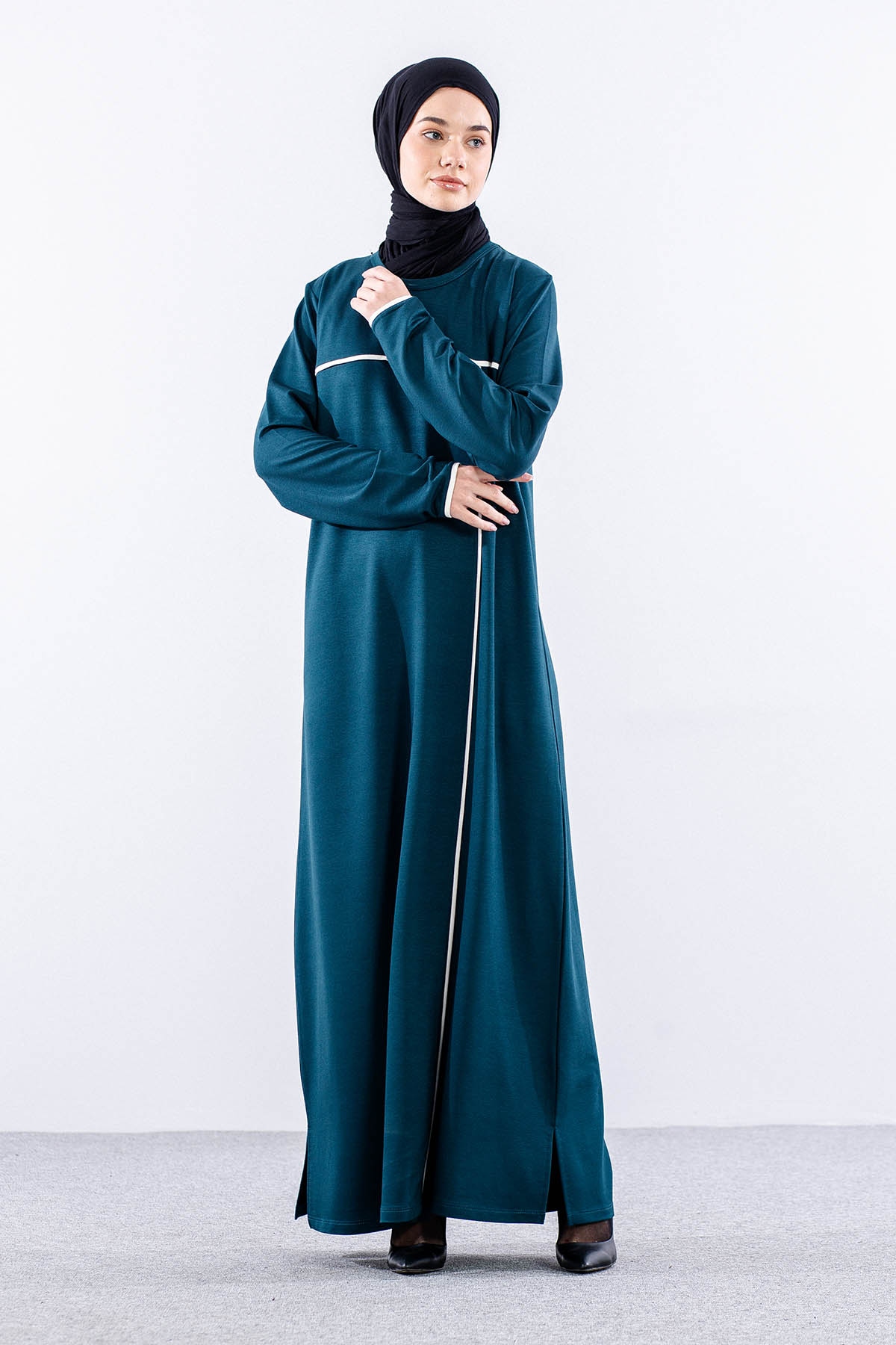 8307 Spor Elbise 44-52 - Petrol - 2