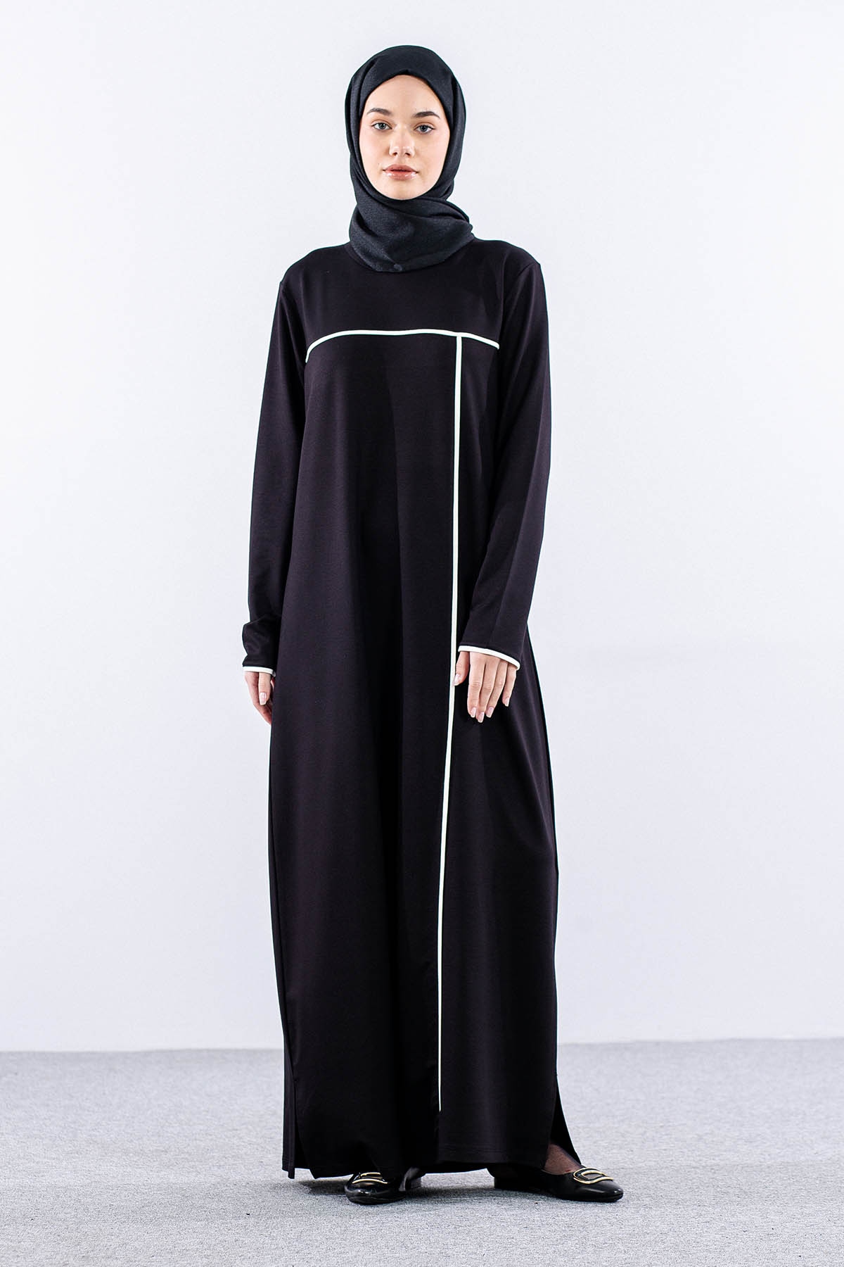 8307 Spor Elbise 44-52 - Siyah - 3