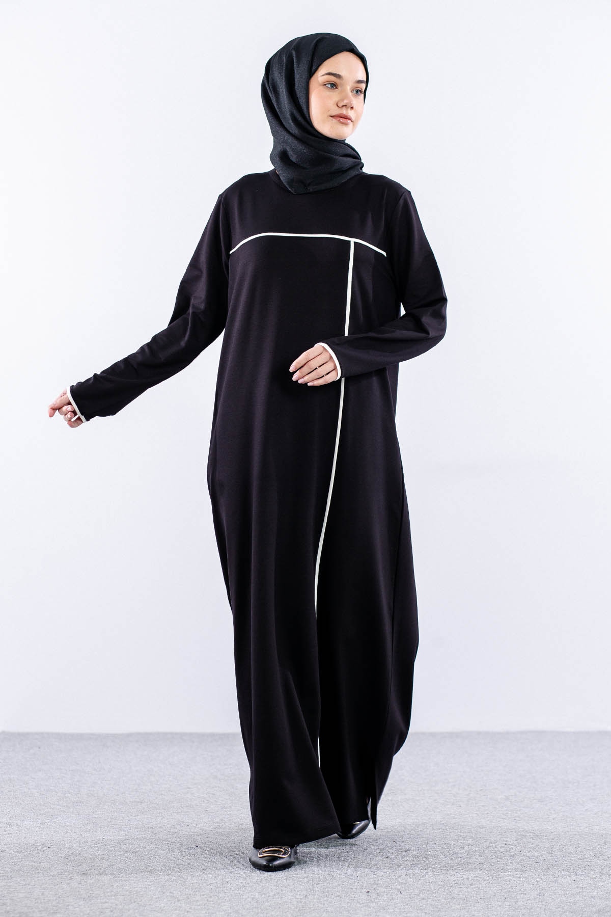 8307 Spor Elbise 44-52 - Siyah - 4