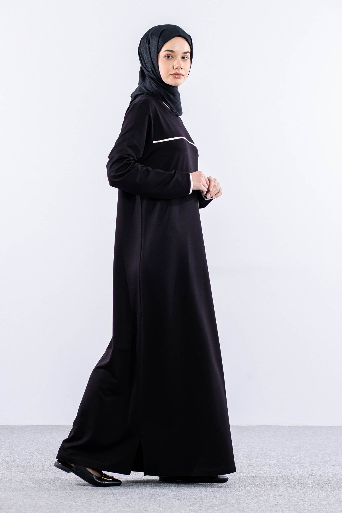 8307 Spor Elbise 44-52 - Siyah - 5