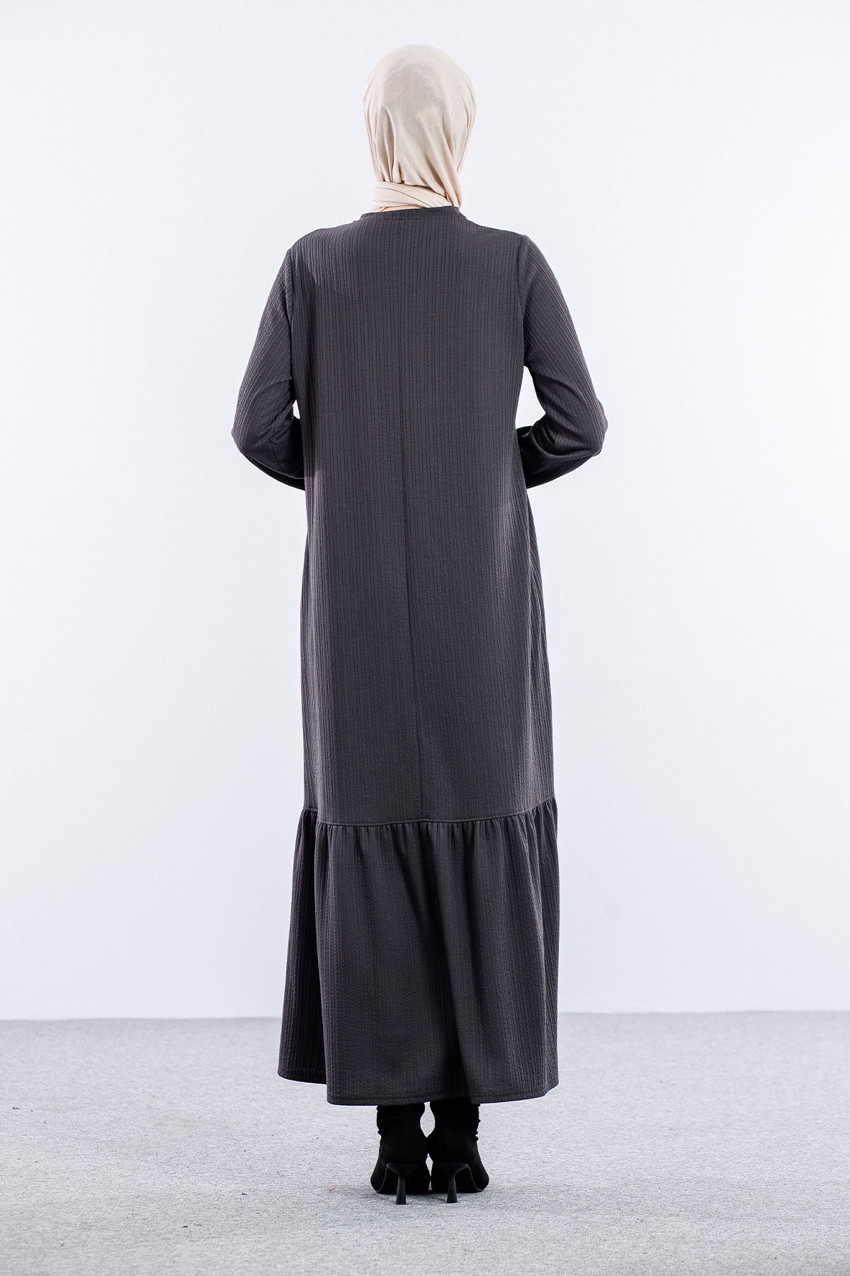 8339 Elbise 3-4-5-6 - Gri - 4