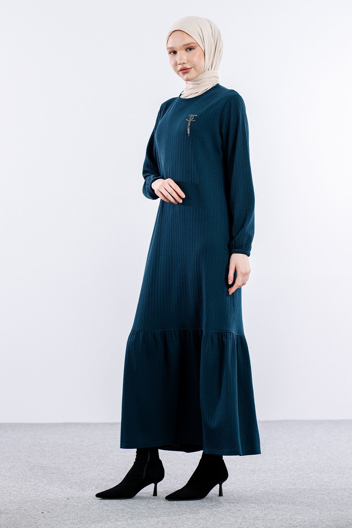 8339 Elbise 3-4-5-6 - Petrol - 3