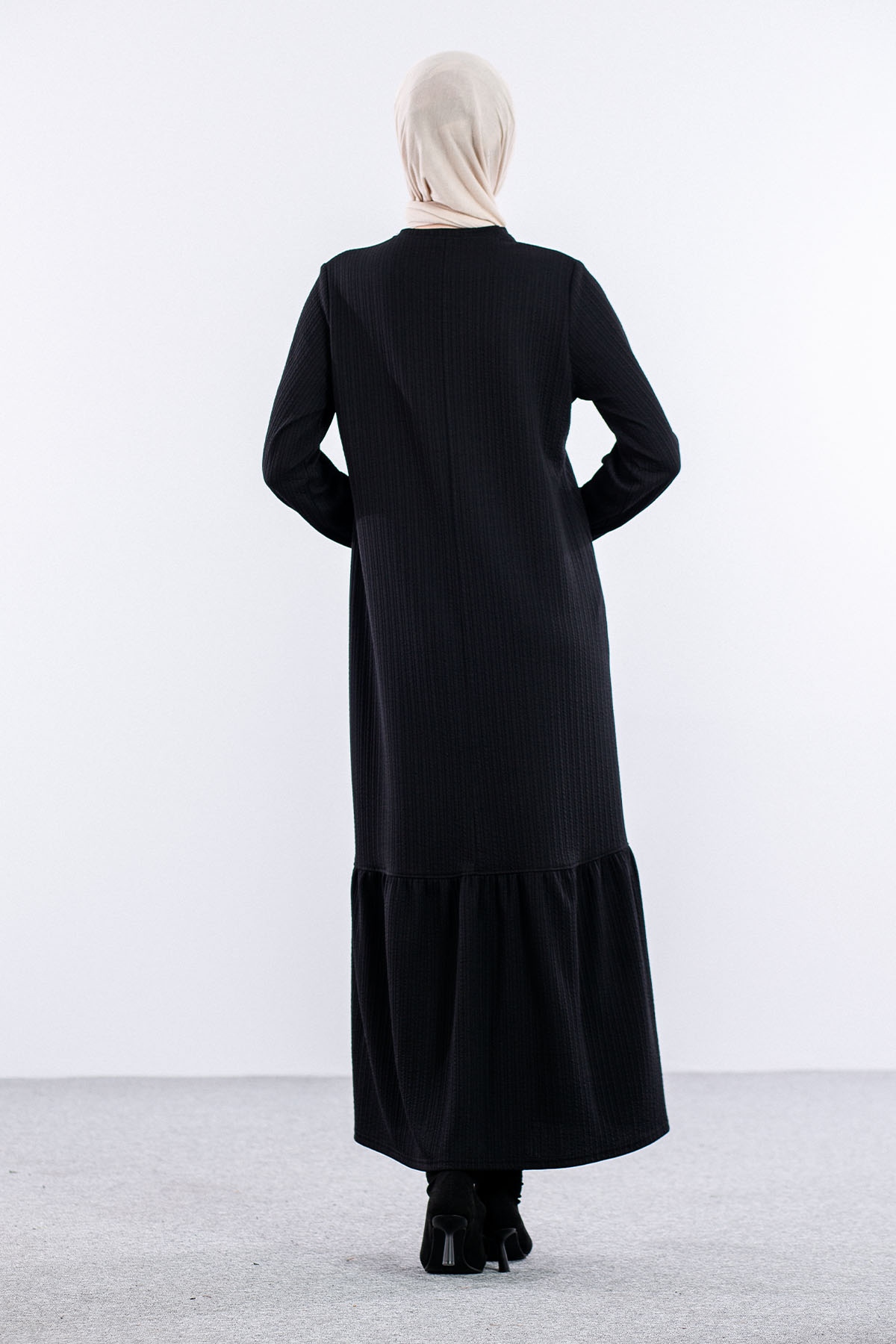 8339 Elbise 3-4-5-6 - Siyah - 4