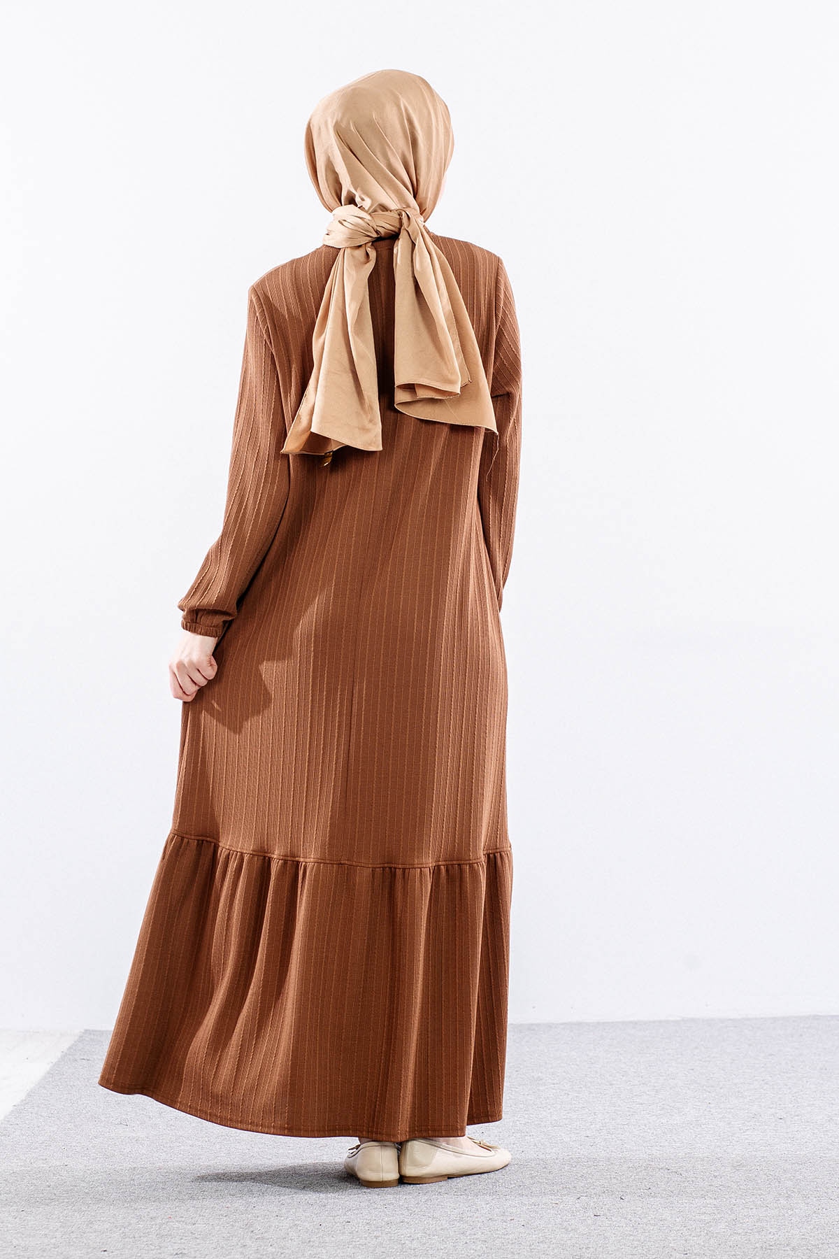 8339 Elbise 3-4-5-6 - Taba - 5