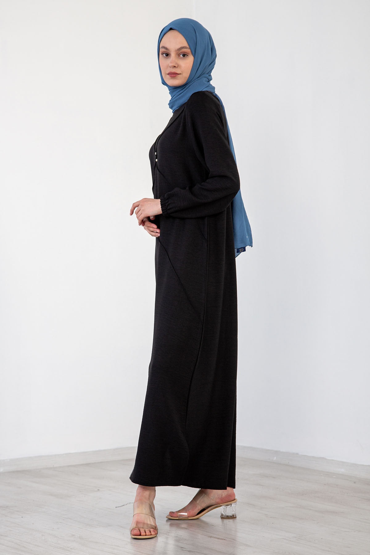 8352 Elbise 44-54 Zmb - Siyah - 2