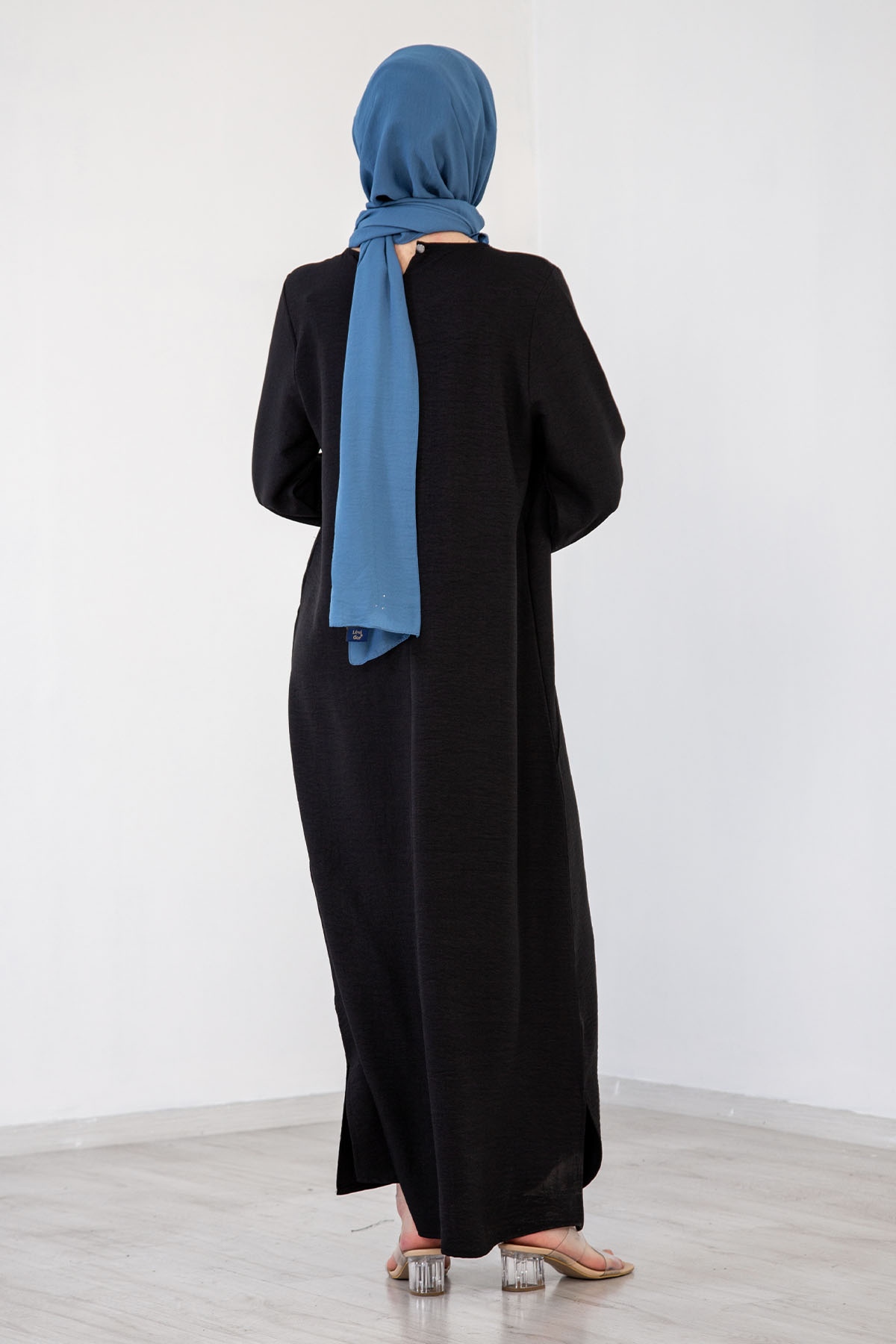 8352 Elbise 44-54 Zmb - Siyah - 4