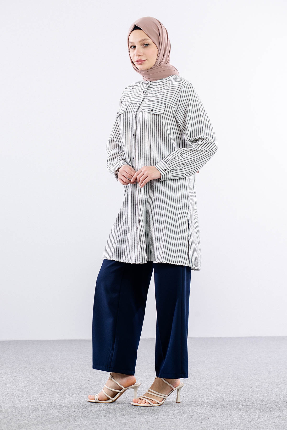 8420 Tunik 44-52 Czg - Ekru_siyah - 3